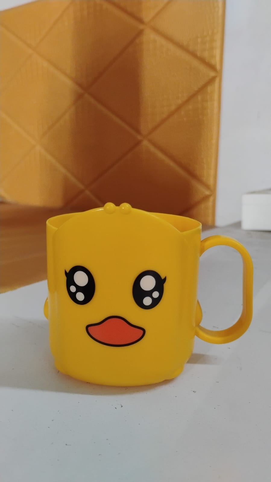 Cartoon Plastic Toothbrush Cup – Durable & Lightweight | Mini Bubbles