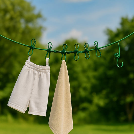 Travel-Ready Clothes Drying Rope – Elastic with 12 Clips - main product view