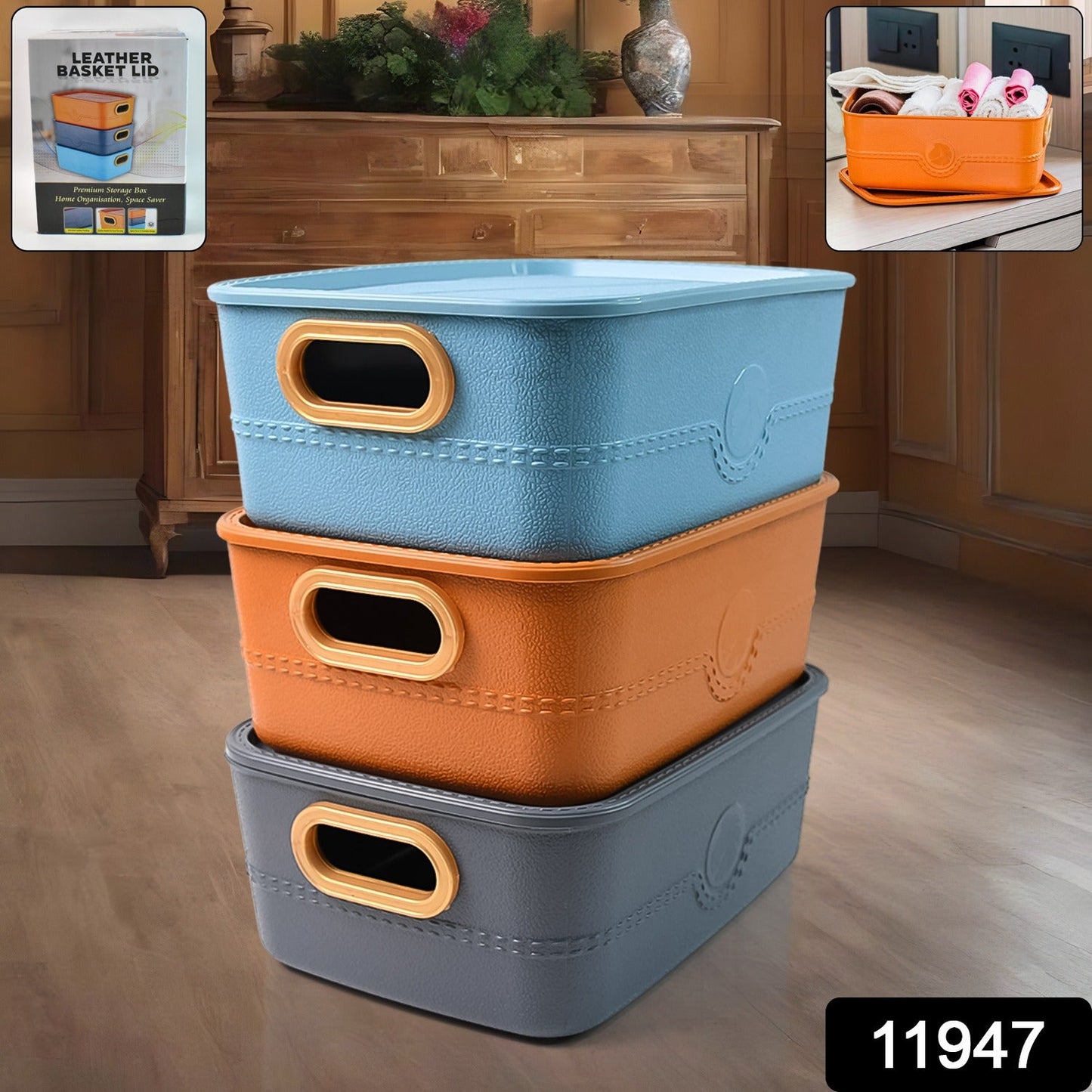 All-in-One Plastic Storage Basket Set – Durable & Organizer - main product view