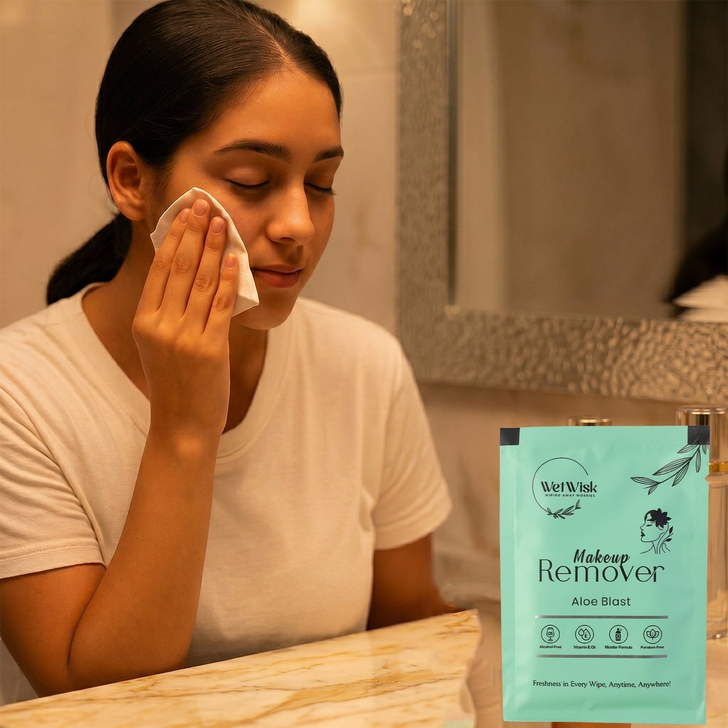 Makeup Remover Wet Wipes – Gentle & Travel-Friendly Facial Cleansing