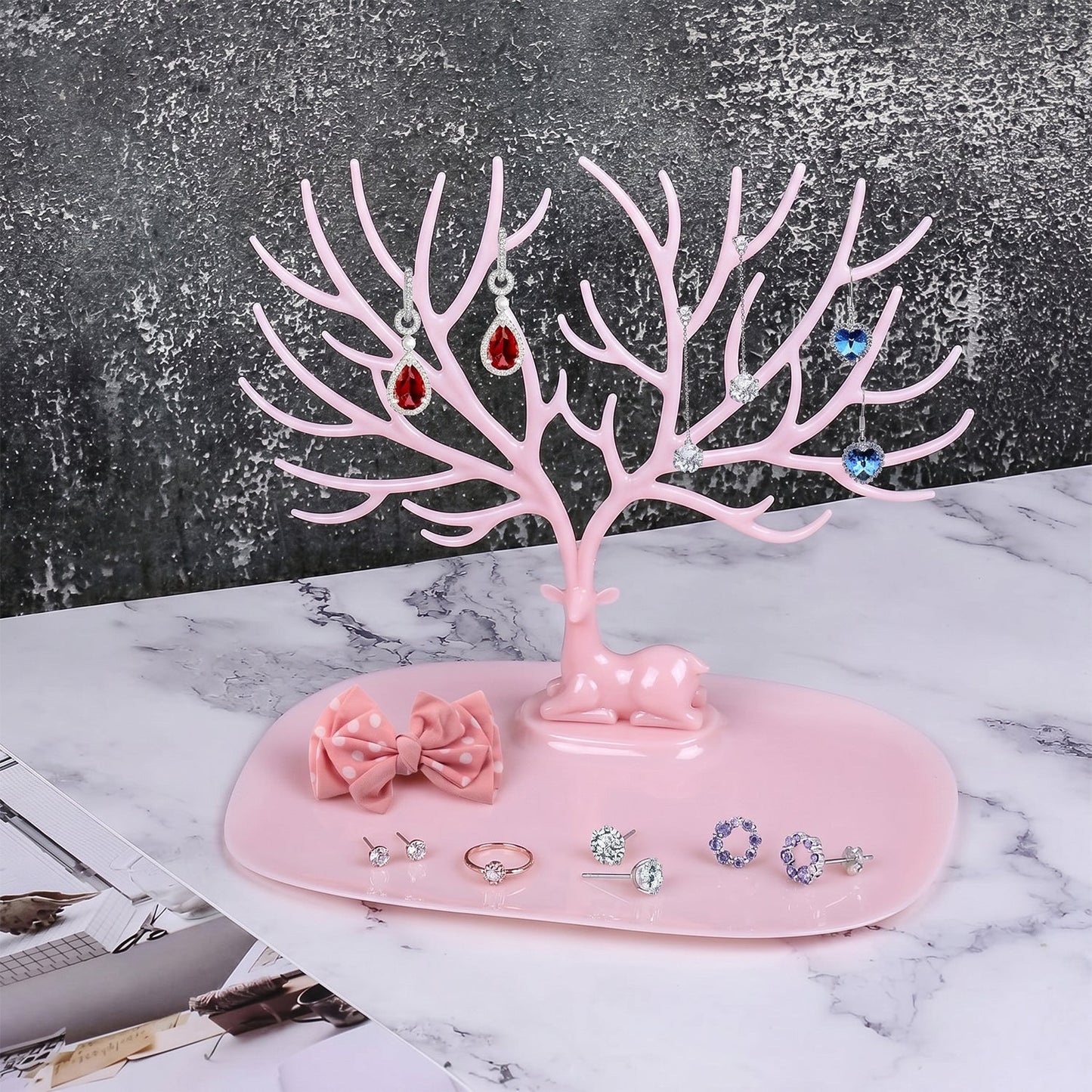 Travel-Ready Jewelry Organizer Stand – Elegant Tree-Shaped
