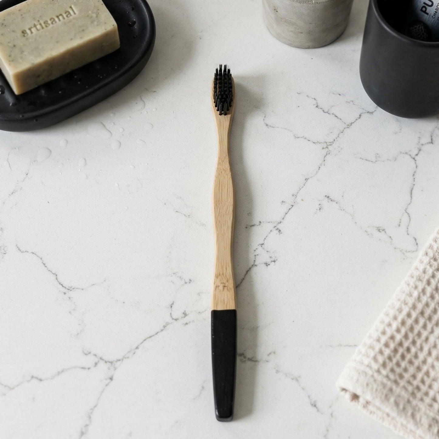 Bamboo Toothbrush – Eco-Friendly & Soft Charcoal Bristles (mix Desing)