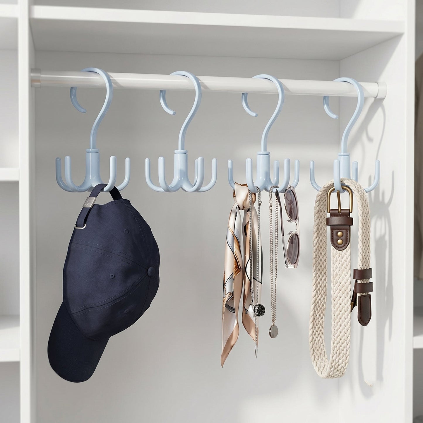 Space-Saving 360° Rotating Multipurpose Hook Hanger – Organizer