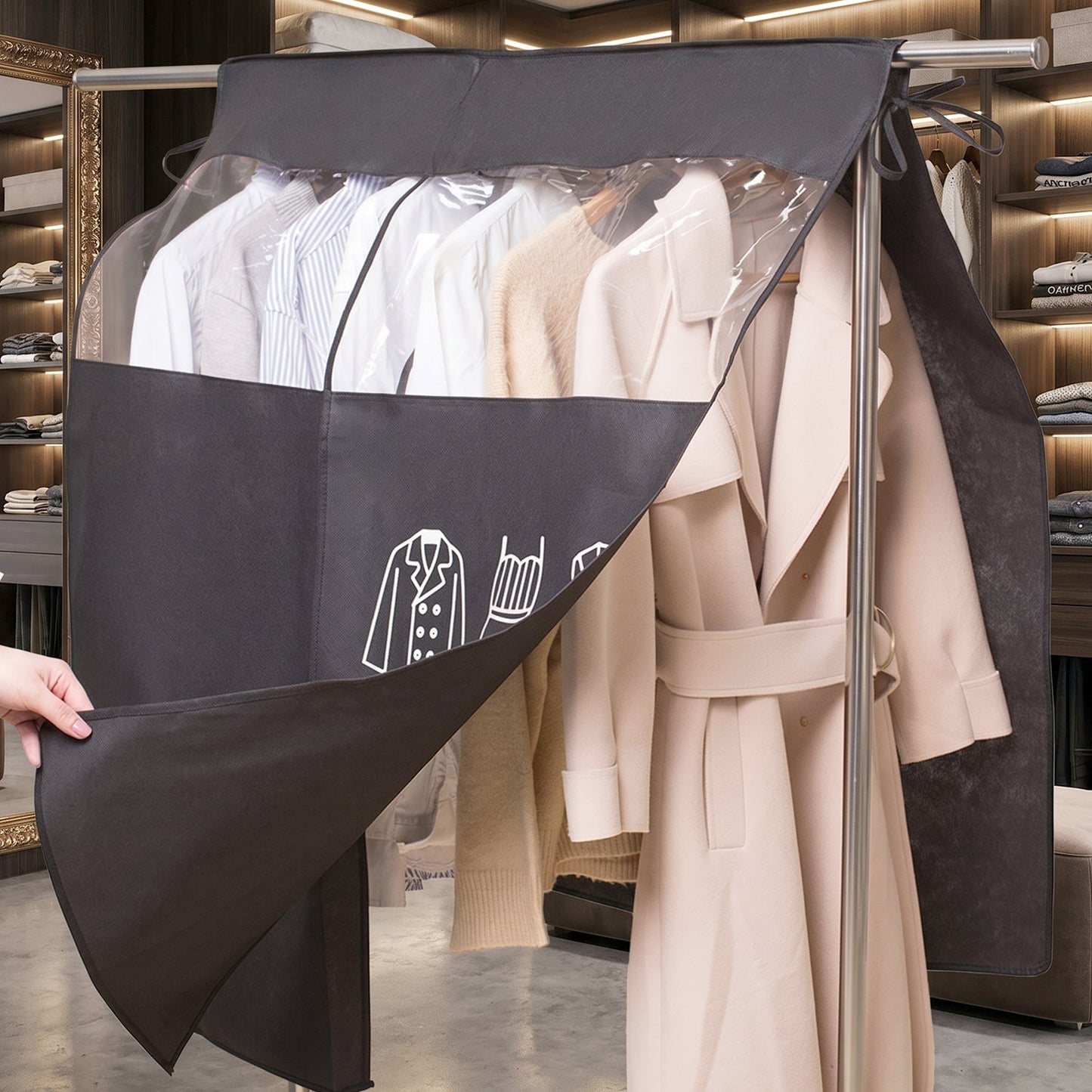 Keeps Fresh & Clean Hanging Garment Dust Cover – Keeps