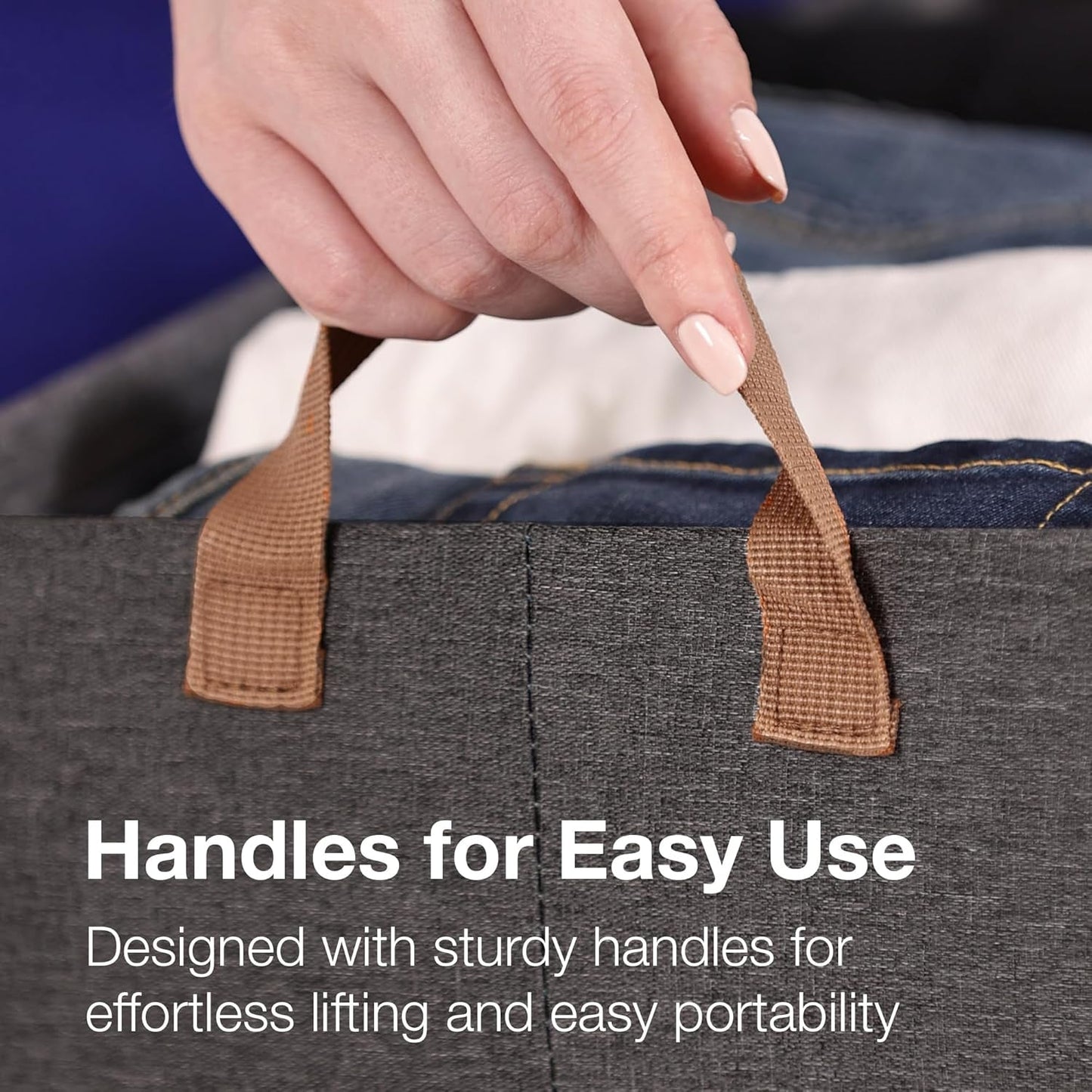 Space-Saving Cloth Storage Basket (1 Pc / 47x28 Cm)