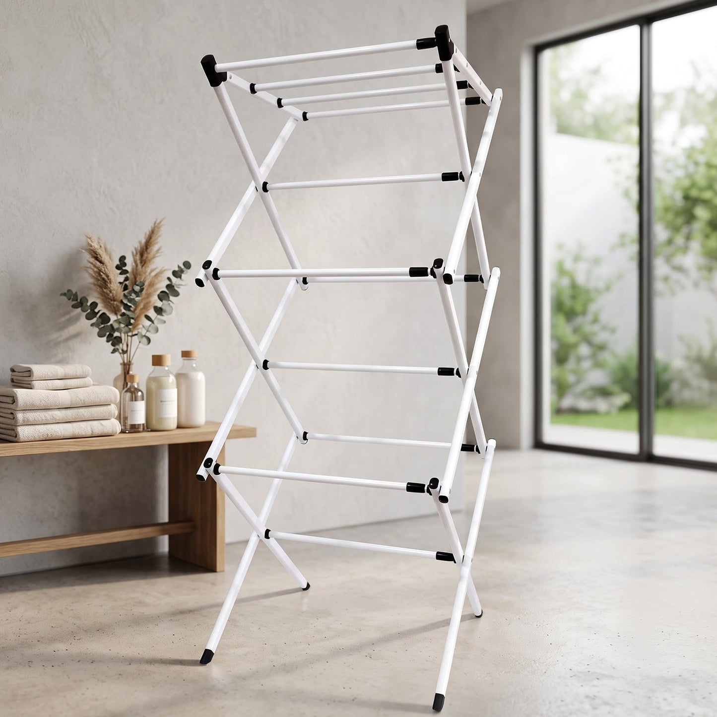 Space-Saving Metal Clothes Drying Rack – Tier Portable Stand