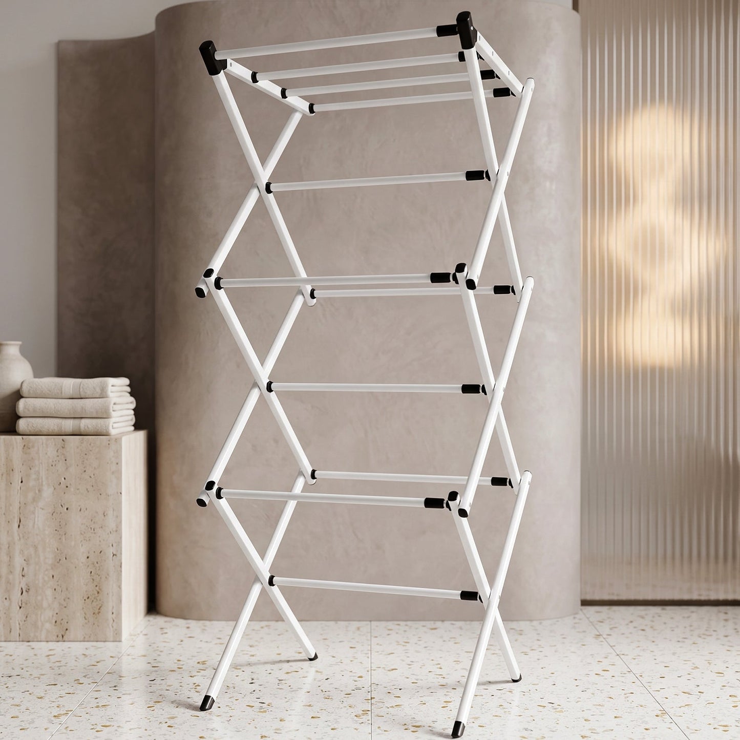 Space-Saving Metal Clothes Drying Rack – Tier Portable Stand