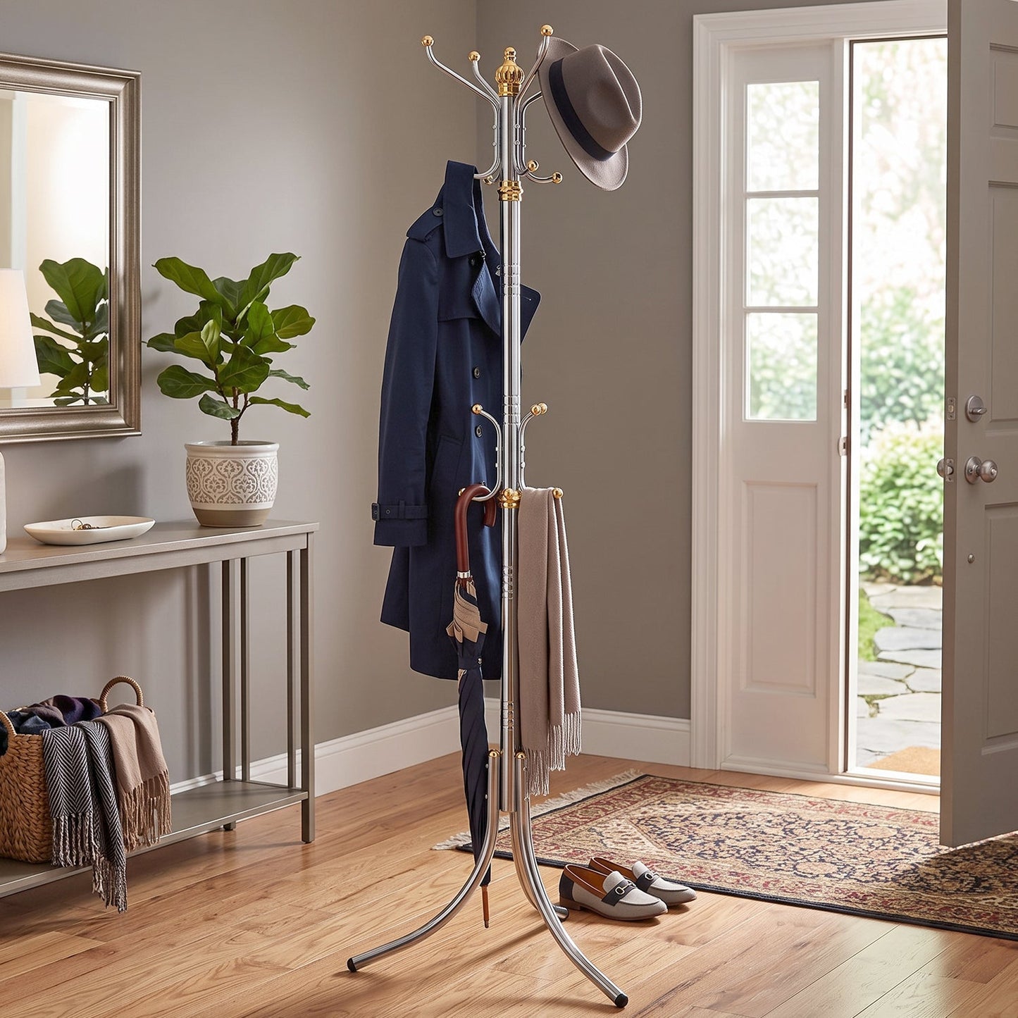 Clutter-Free Storage Multi Hook Metal Cloth Hanger (1 Pc)