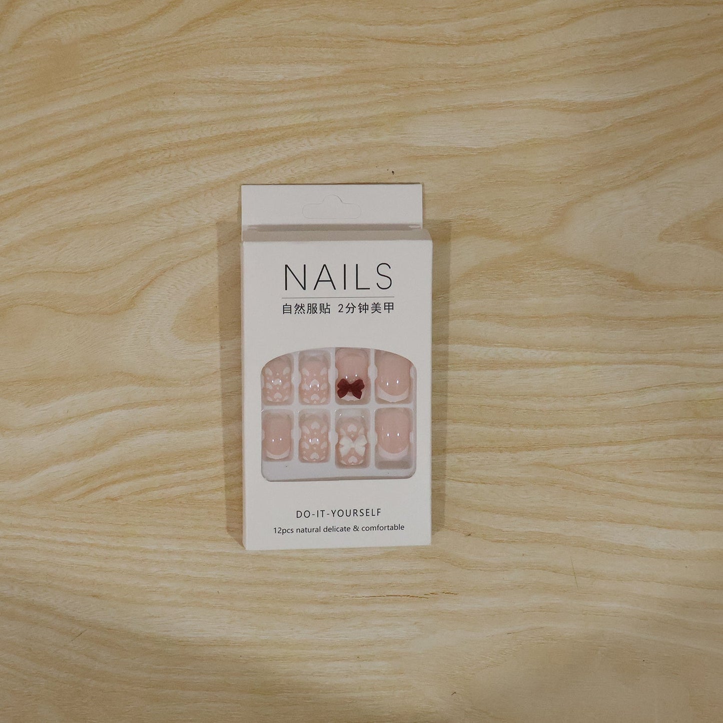 Press-On Nail Tips – Glitter 3D Floral Design with Strong Glue (Mix Design)