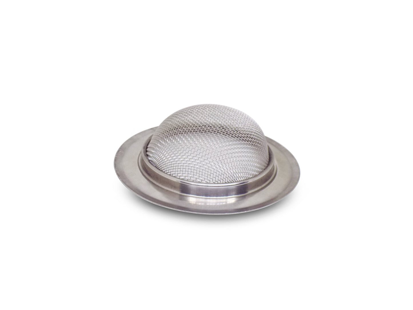 Detailed shot of the robust construction of the anti-clog sink strainer.