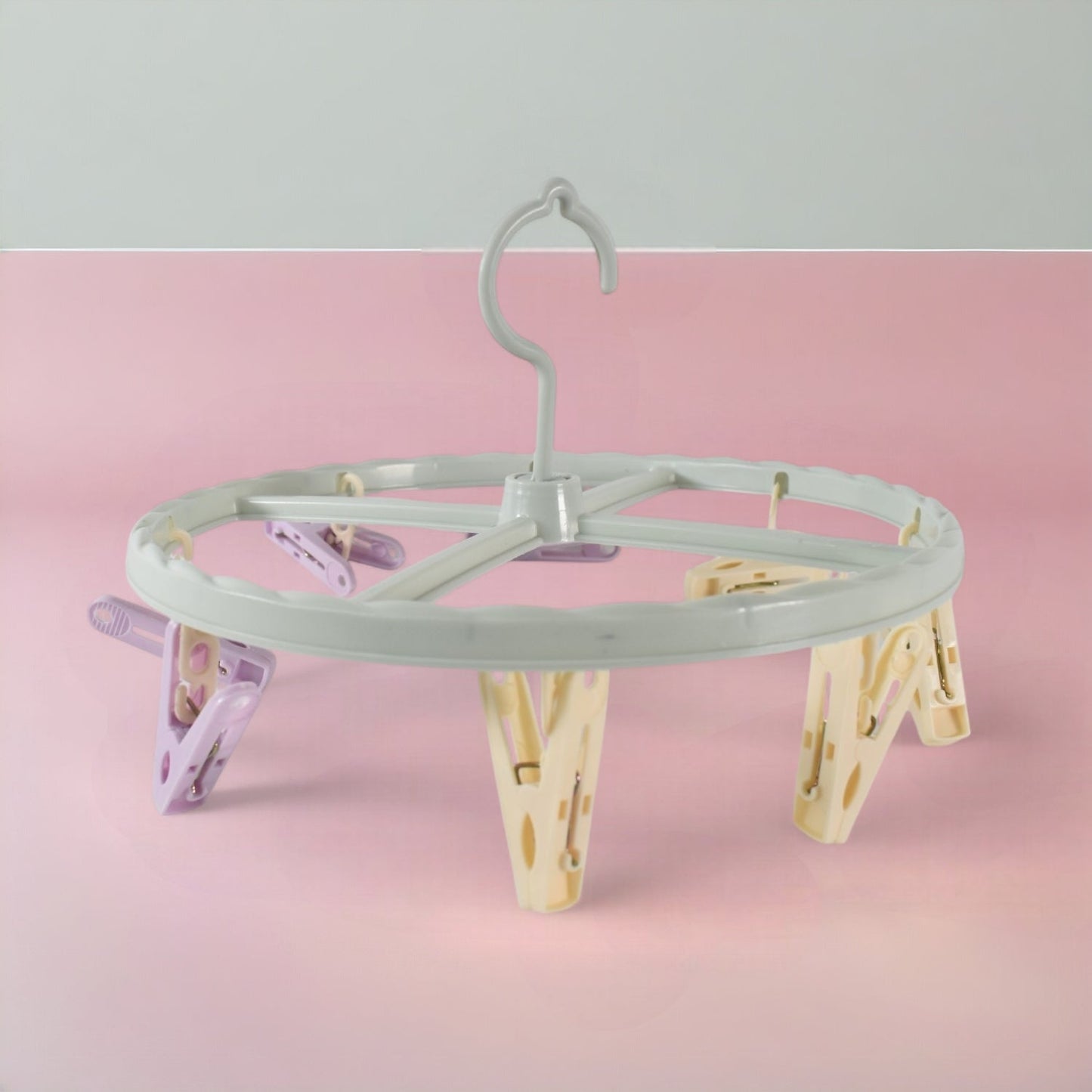 Clutter-Free Storage Clothespin Rack Laundry Drying Rack