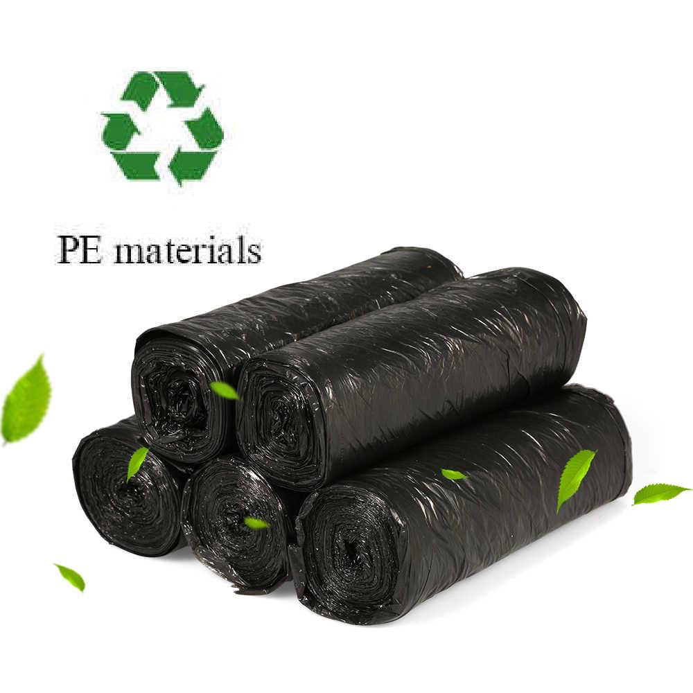Compact black dustbin bag, 17x19 inches, suitable for general household use.