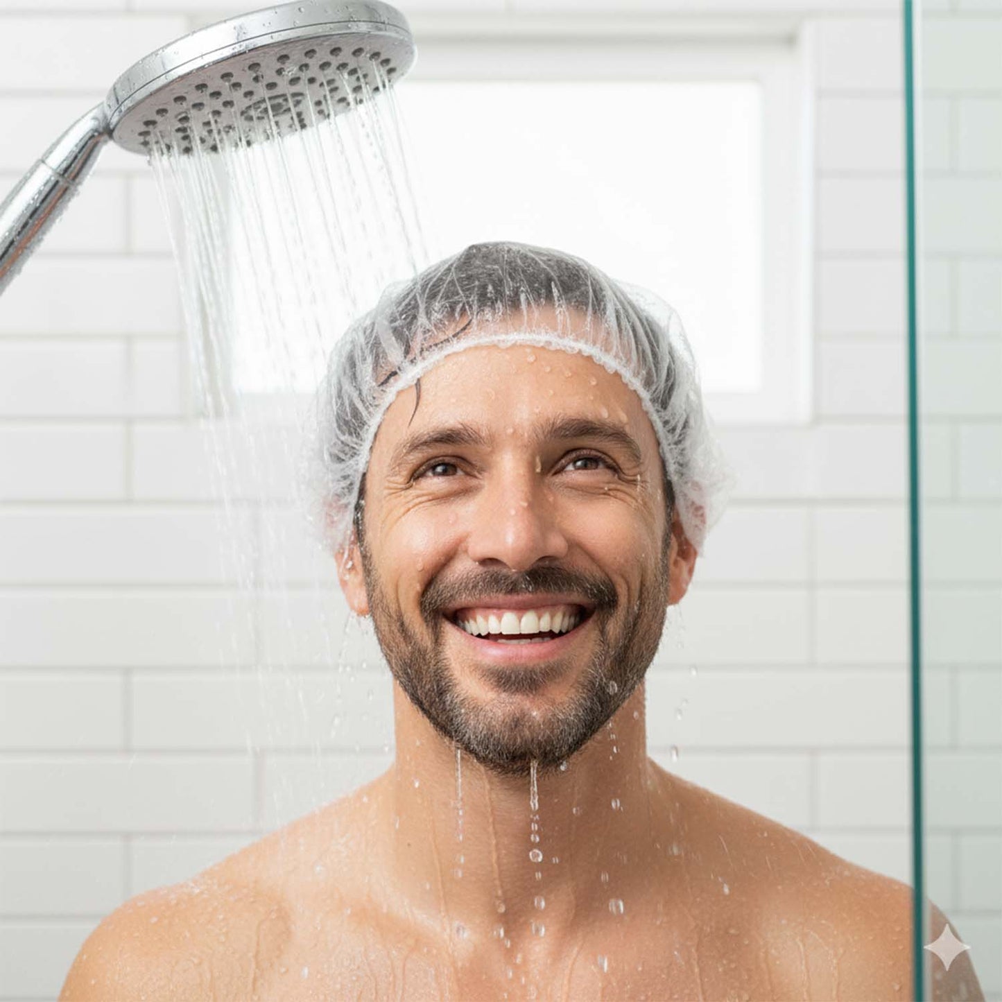 Men's Disposable Shower Caps – Waterproof Hair Protection Pack of 5