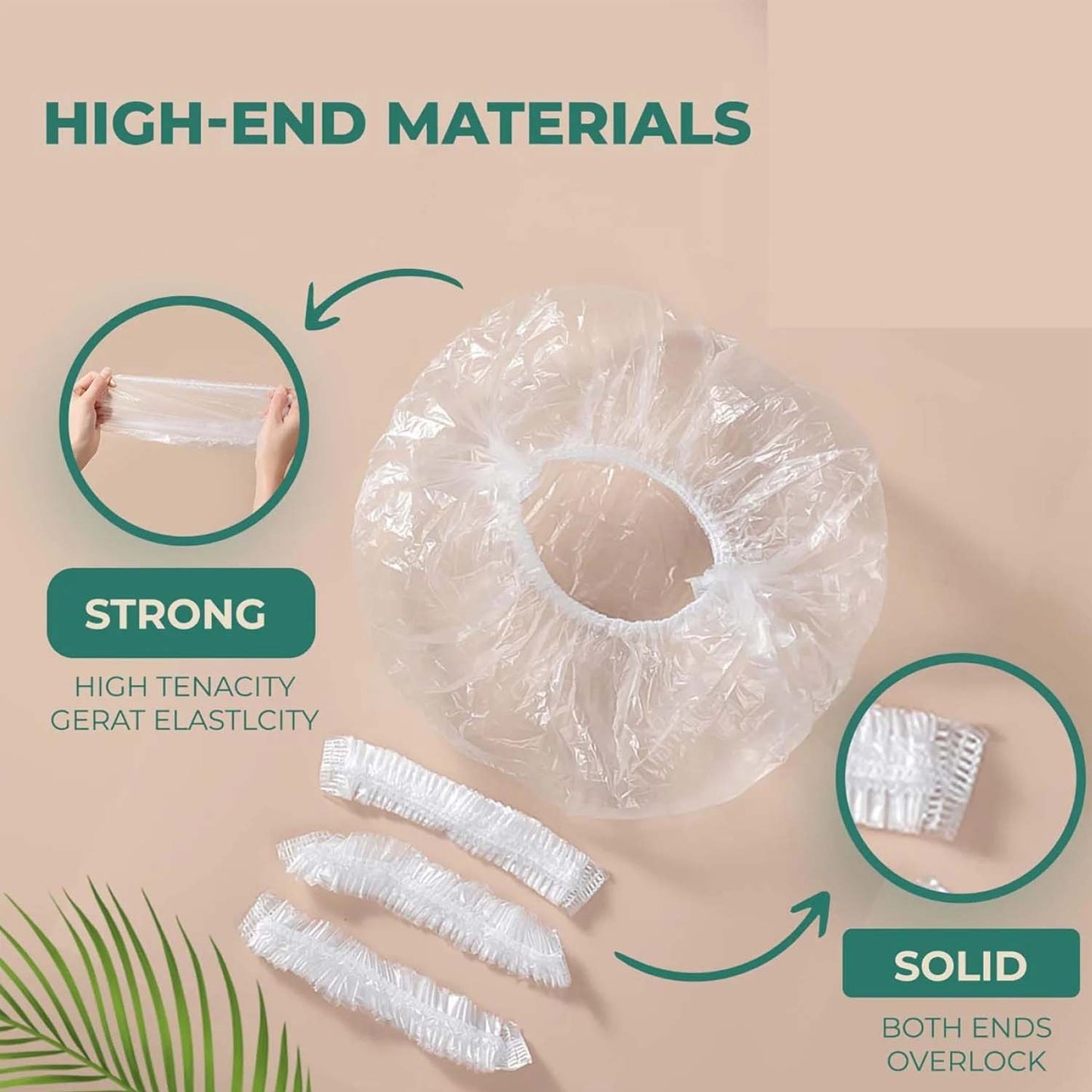 Men's Disposable Shower Caps – Waterproof Hair Protection Pack of 5