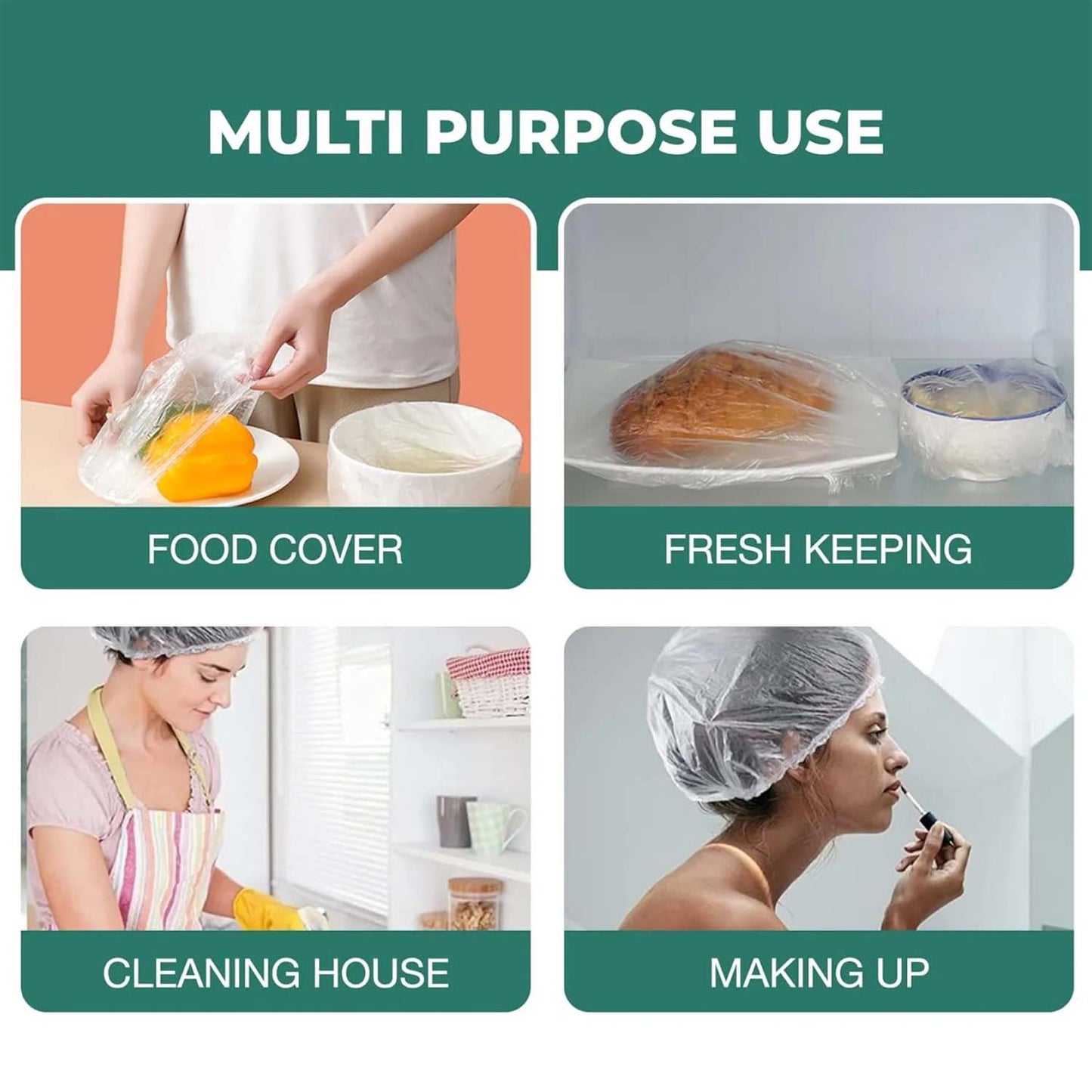 Men's Disposable Shower Caps – Waterproof Hair Protection Pack of 5