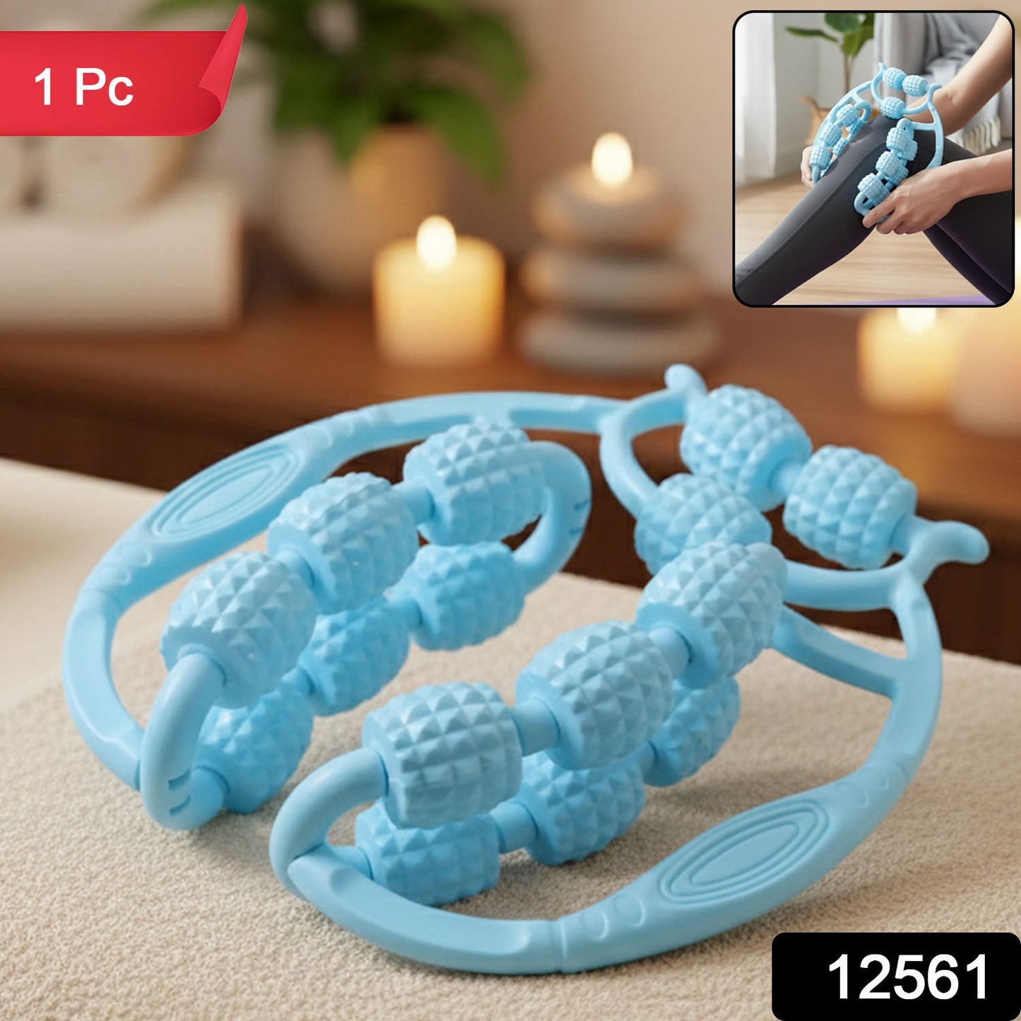Double Wheel Muscle Massager – Deep Tissue Pain Relief Roller