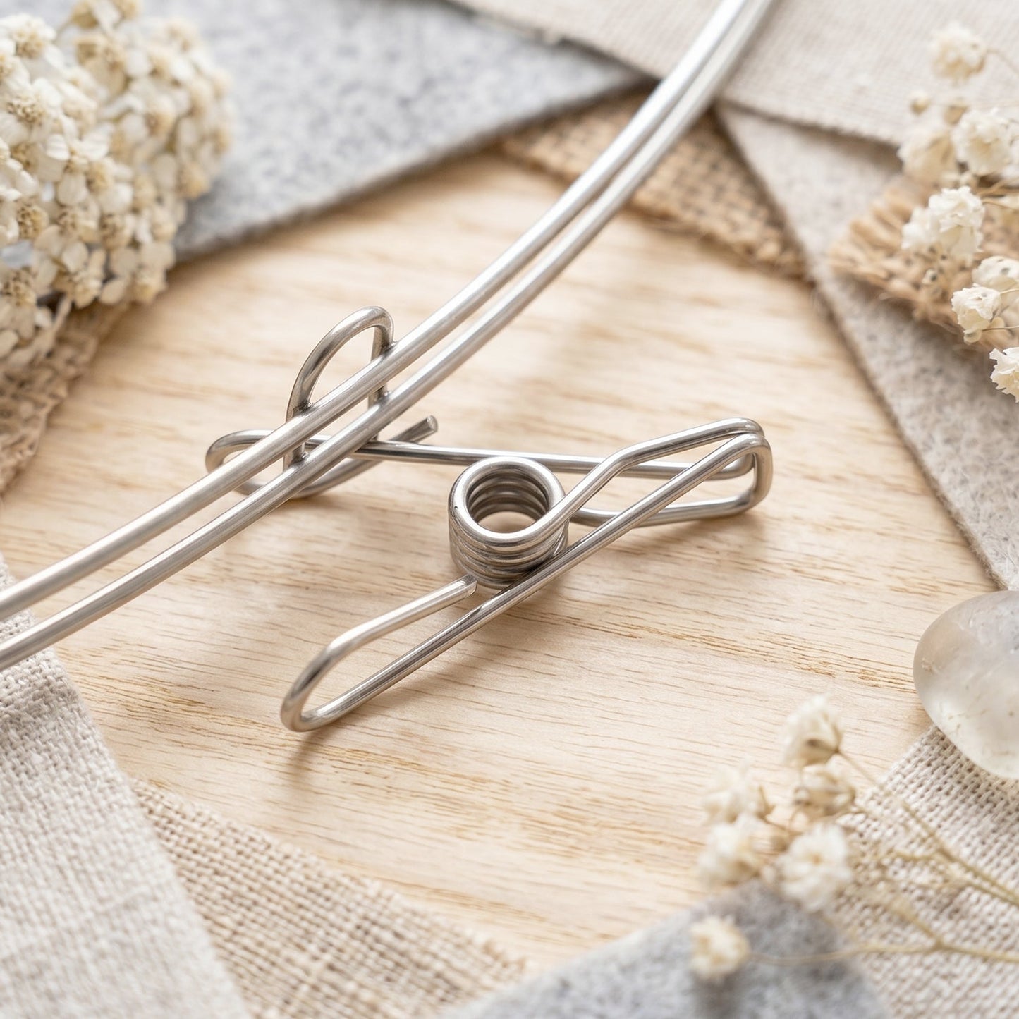 Stainless Steel Round Multi Clip Drying Hanger (1 Pc)