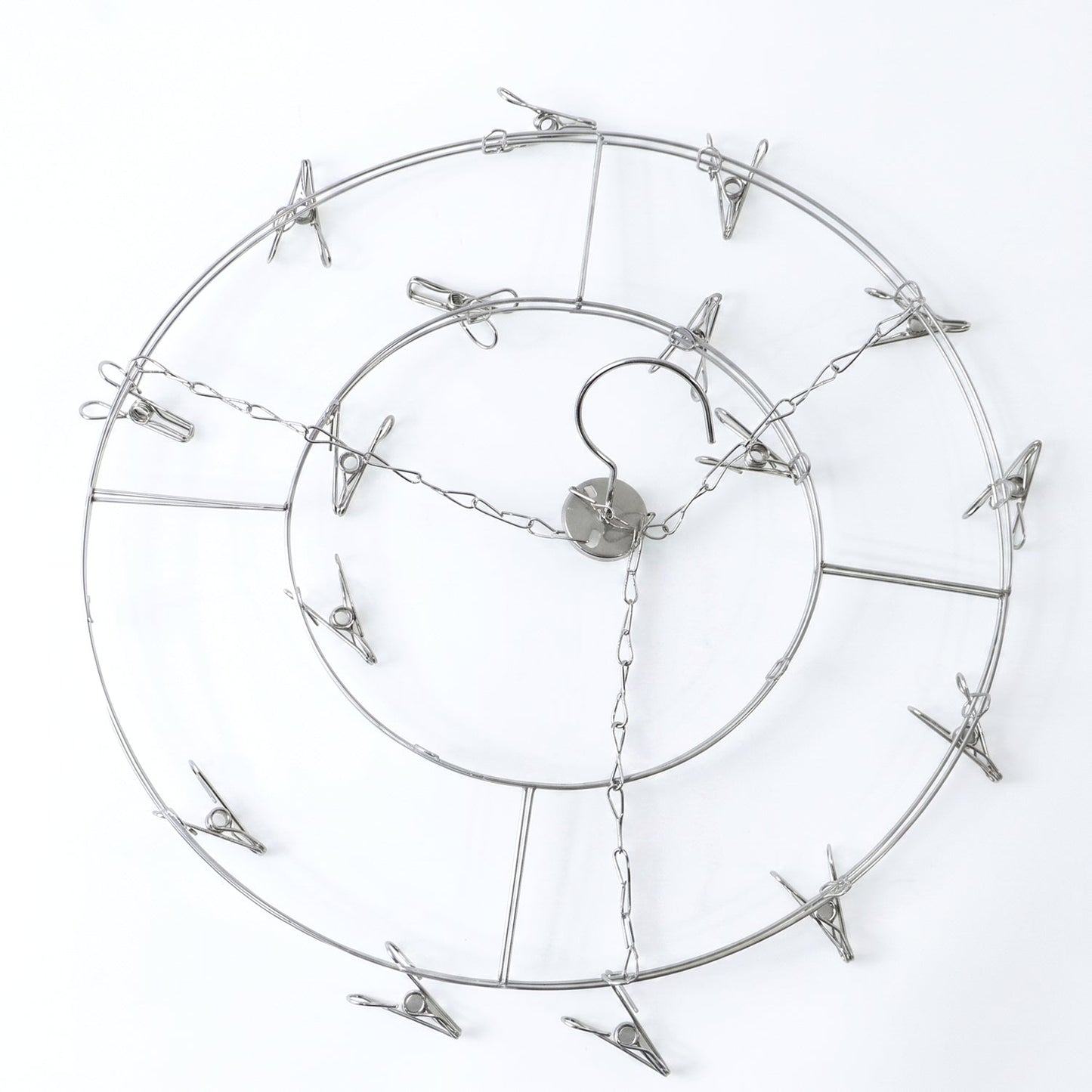 Stainless Steel Round Multi Clip Drying Hanger (1 Pc)
