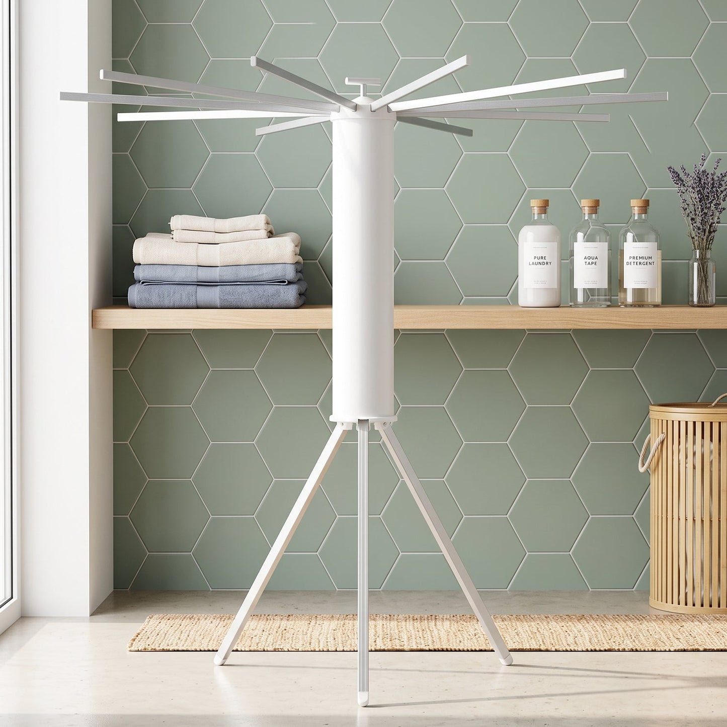 Space-Saving Octopus Clothes Drying Rack Stand Tripod (1 Pc)