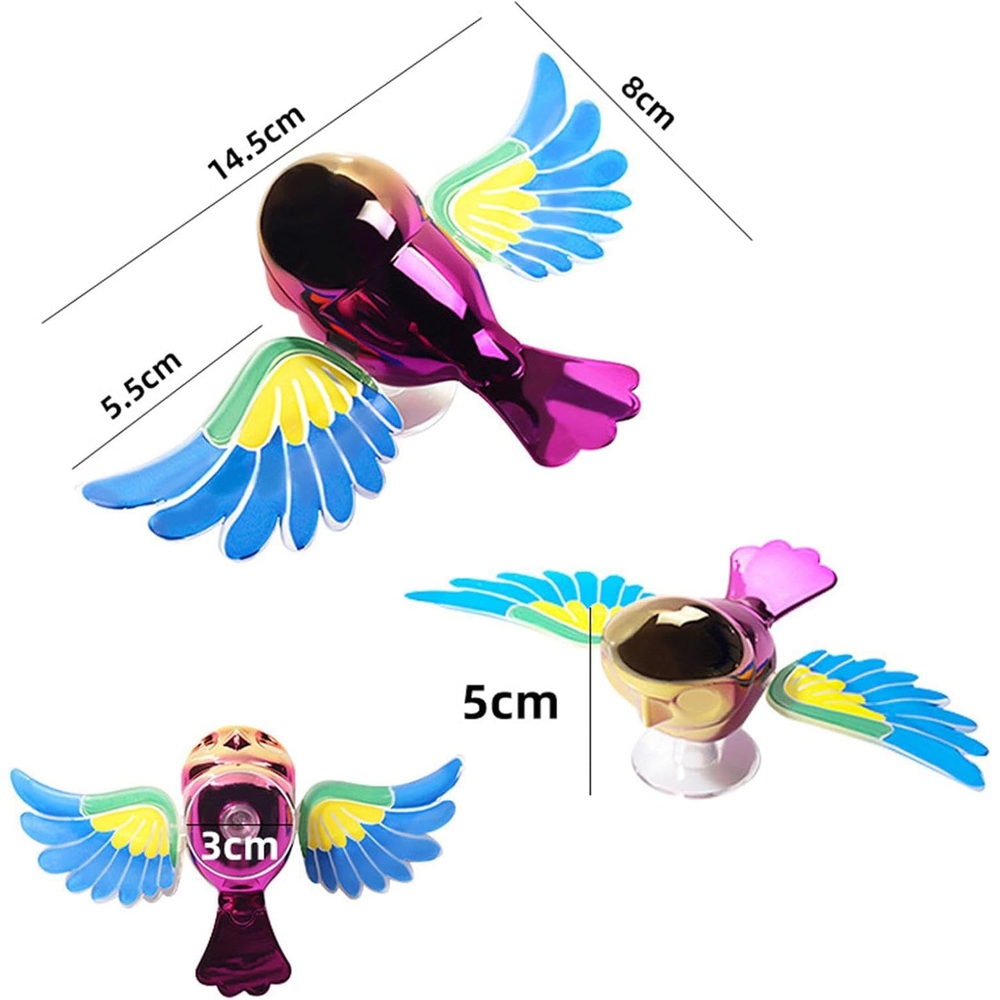 Wind Flying Bird Dashboard Decoration – Lifelike Wing Motion