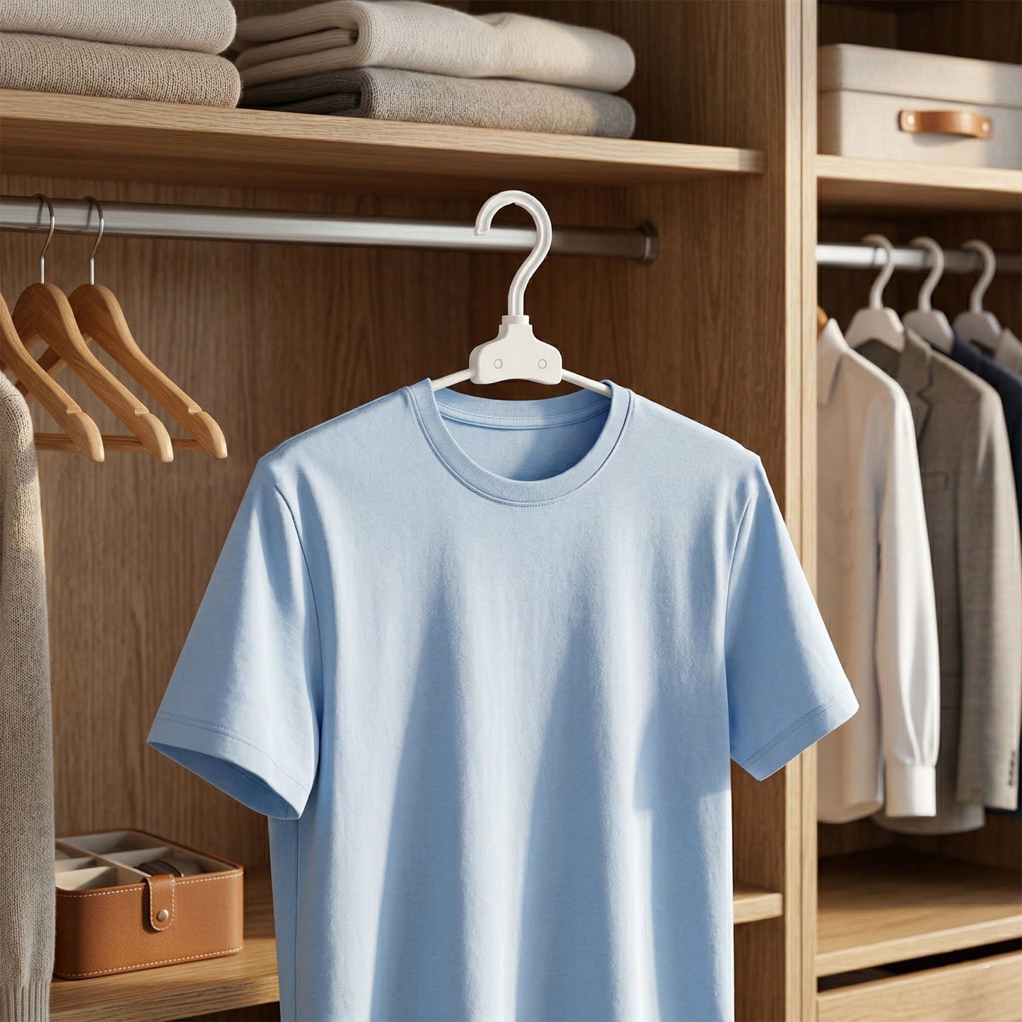 Space-Saving Plastic Clothes Hanger – Travel Friendly