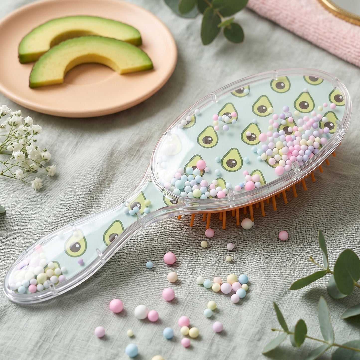 Soft Cushion Hair Brush – Gentle Detangling & Scalp Massage | Calm & Curl