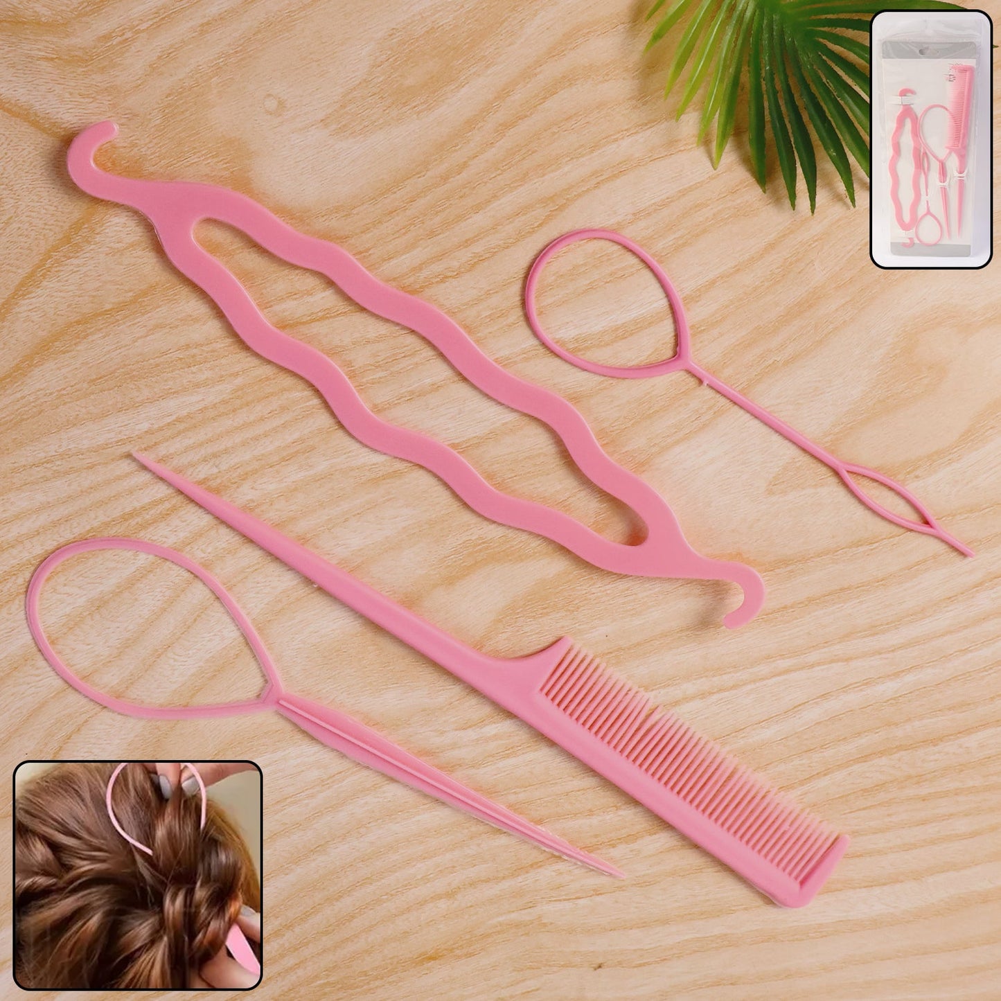 Hair Styling Tool Set – Easy & Gentle Braiding & Ponytails