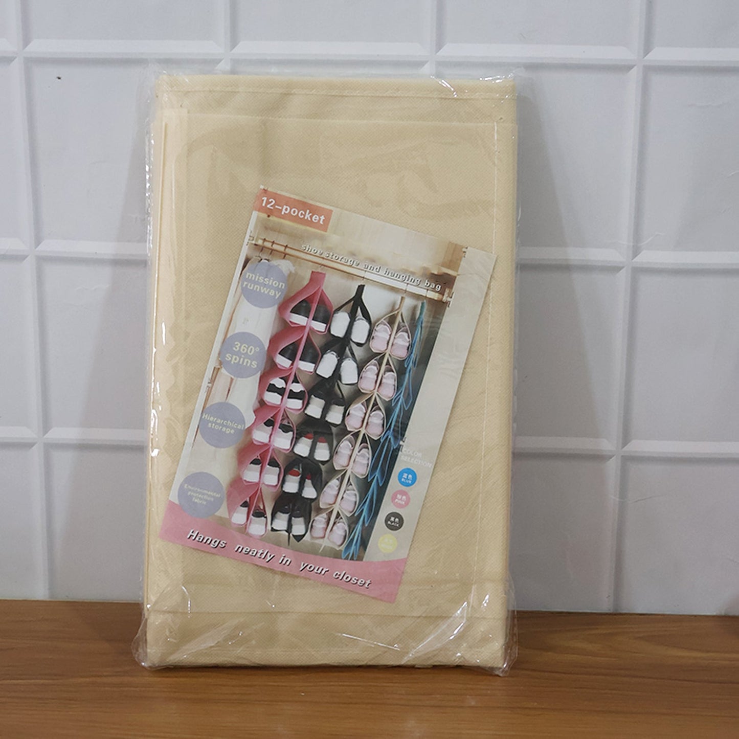 Space-Saving 12-Pocket Hanging Shoe Organizer – Durable