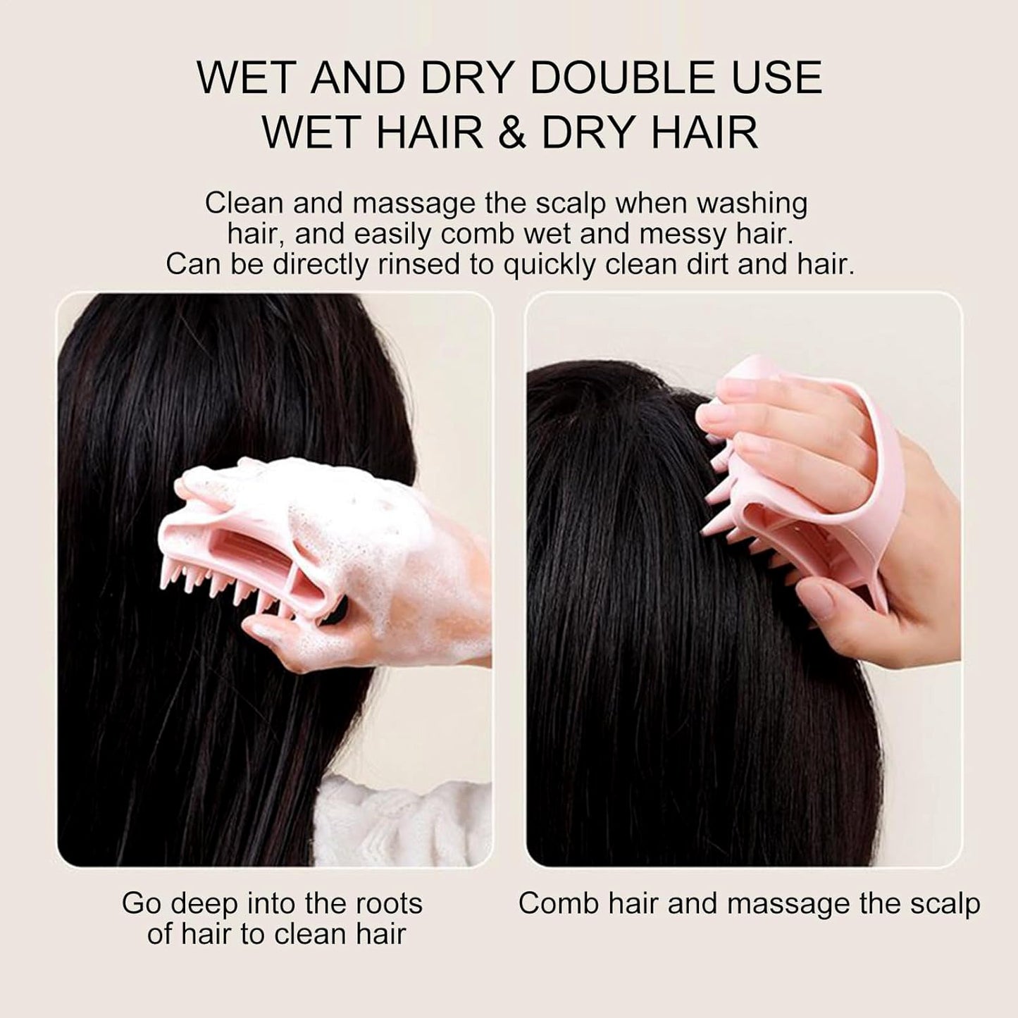 Scalp Massager Shampoo Brush – Soft Silicone Deep Clean & Relax