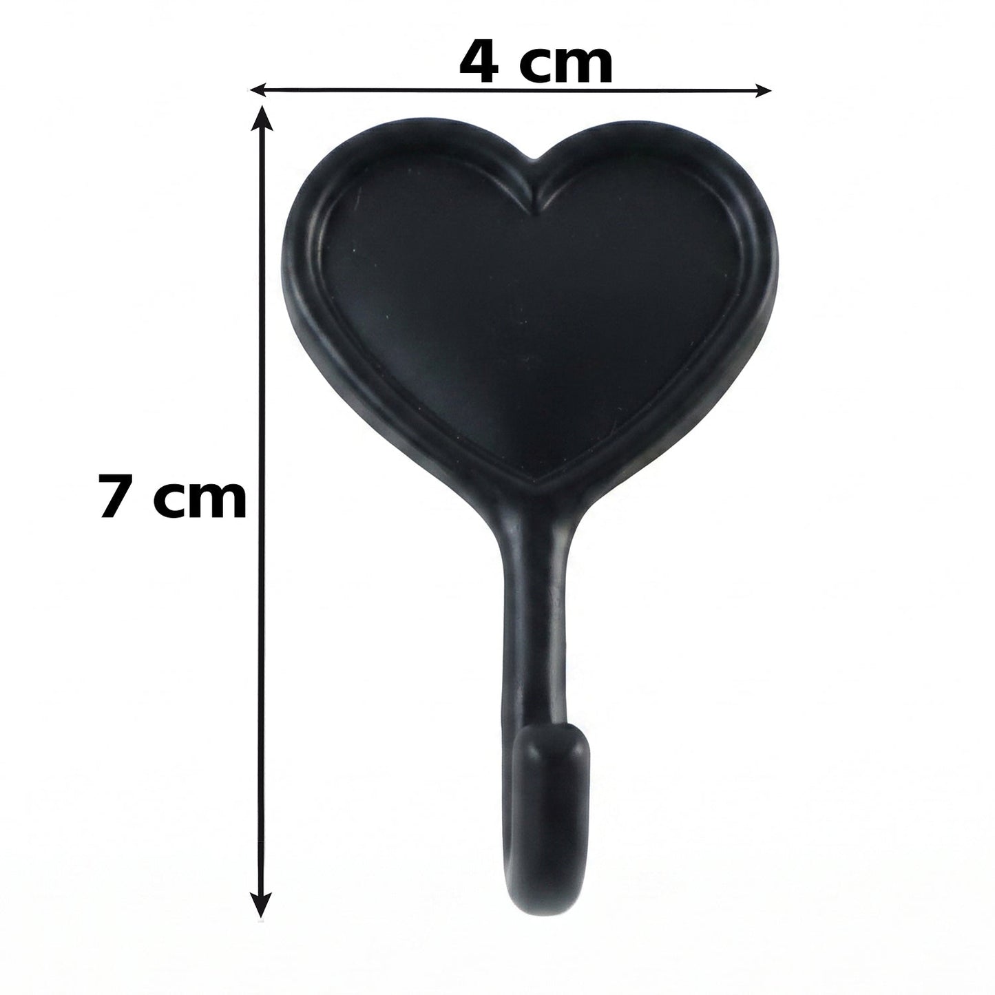 Heavy-Duty Self Adhesive Wall Hook Heart Shape Key (1 Pc)