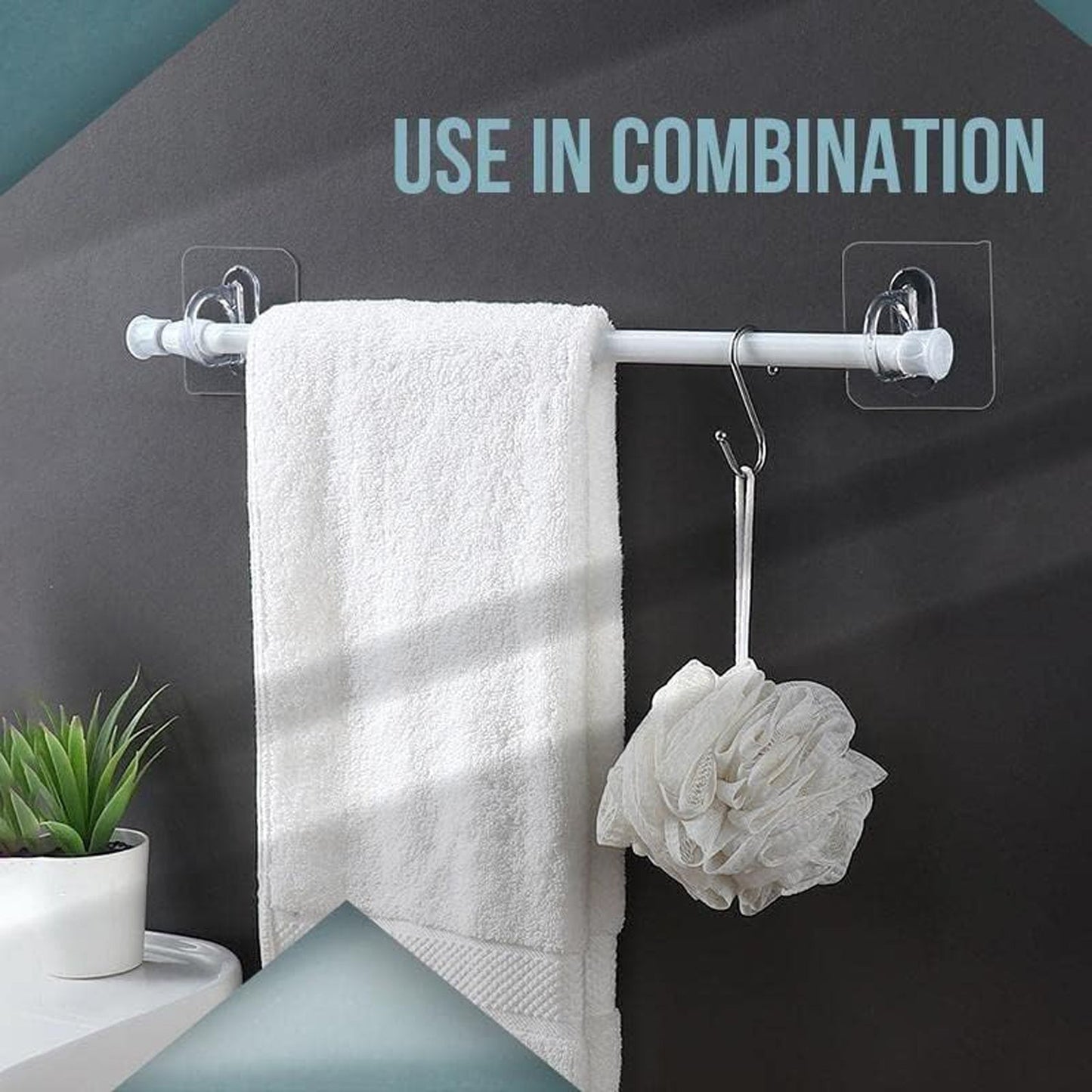 Adhesive Wall Hooks – Strong Hold, No Drilling Needed