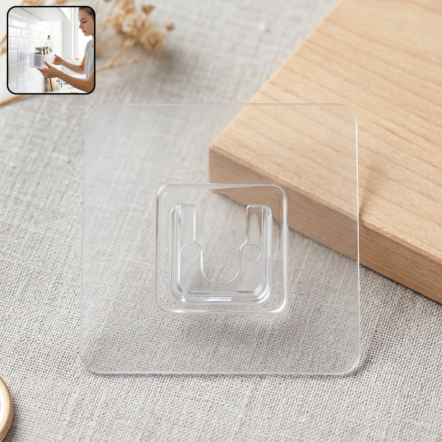 Self-Adhesive Wall Hook – Damage-Free, Waterproof, Strong