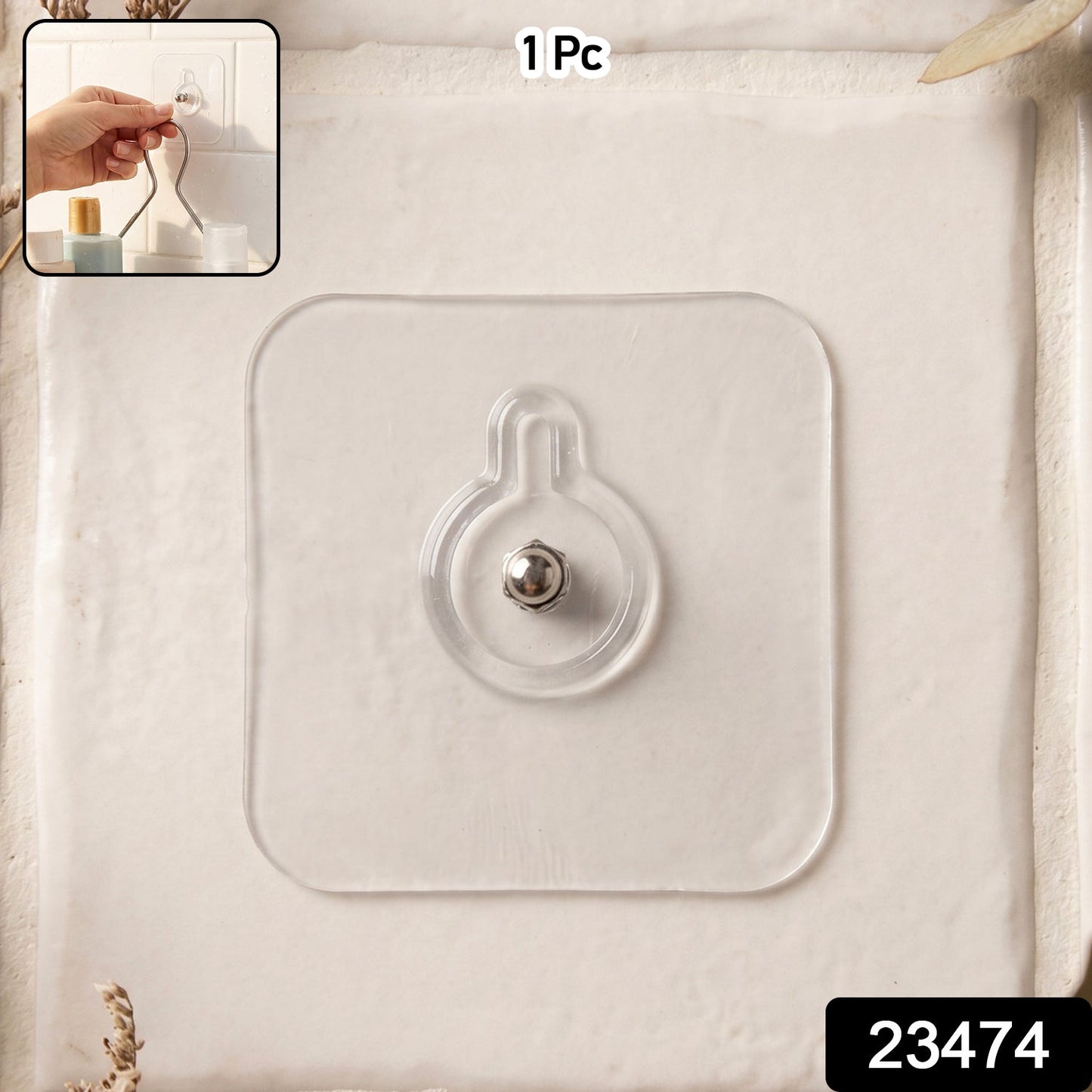Heavy-Duty Self Adhesive Wall Hook – Multipurpose Stick-On - main product view