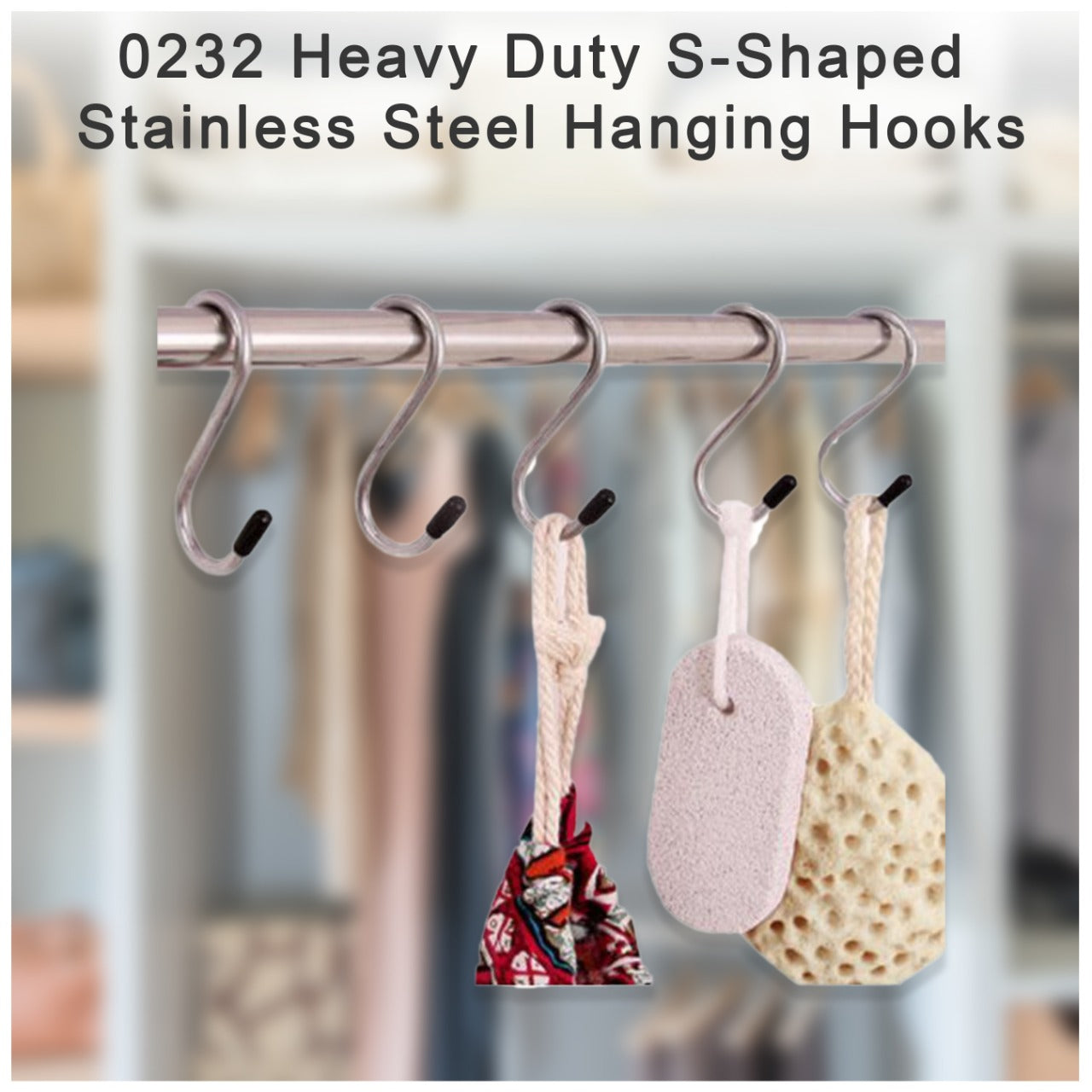 Heavy-Duty S-Shaped Stainless Steel Hanging Hooks – Strong