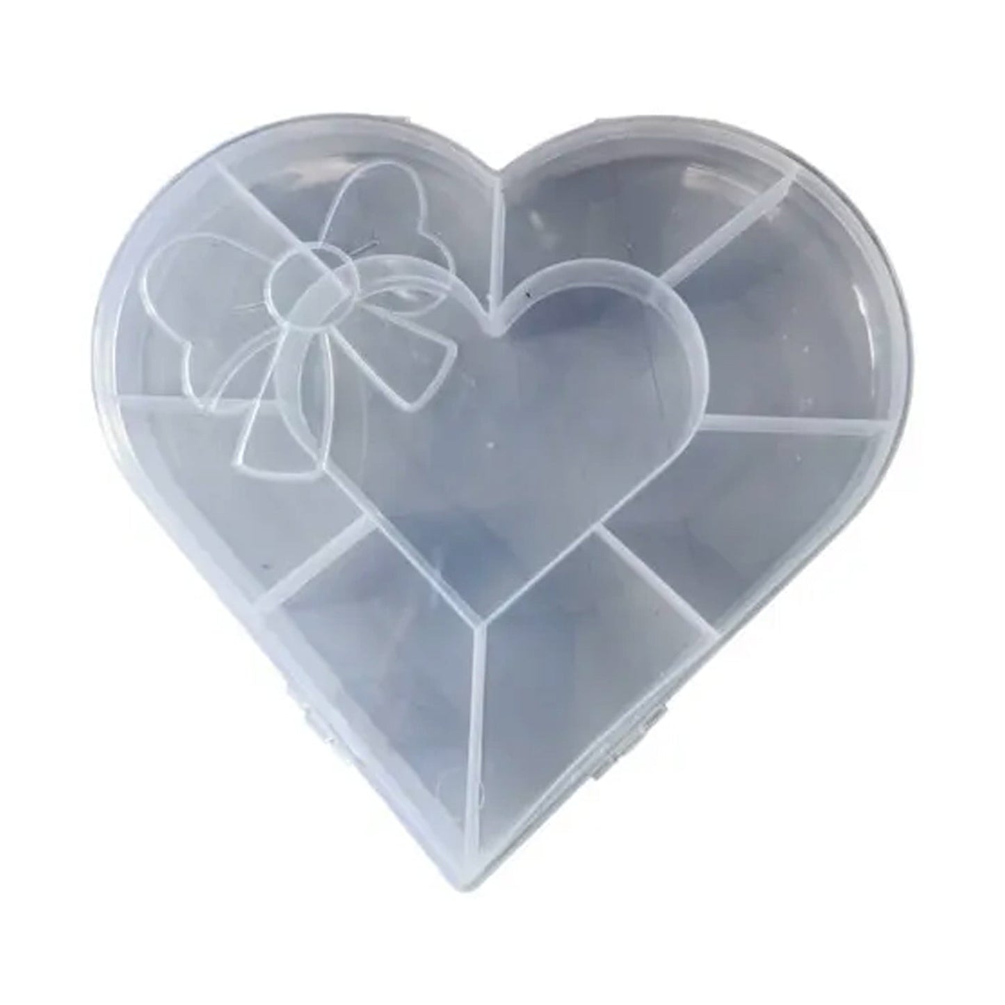 Adjustable Heart-Shaped Plastic Bead Storage Organizer