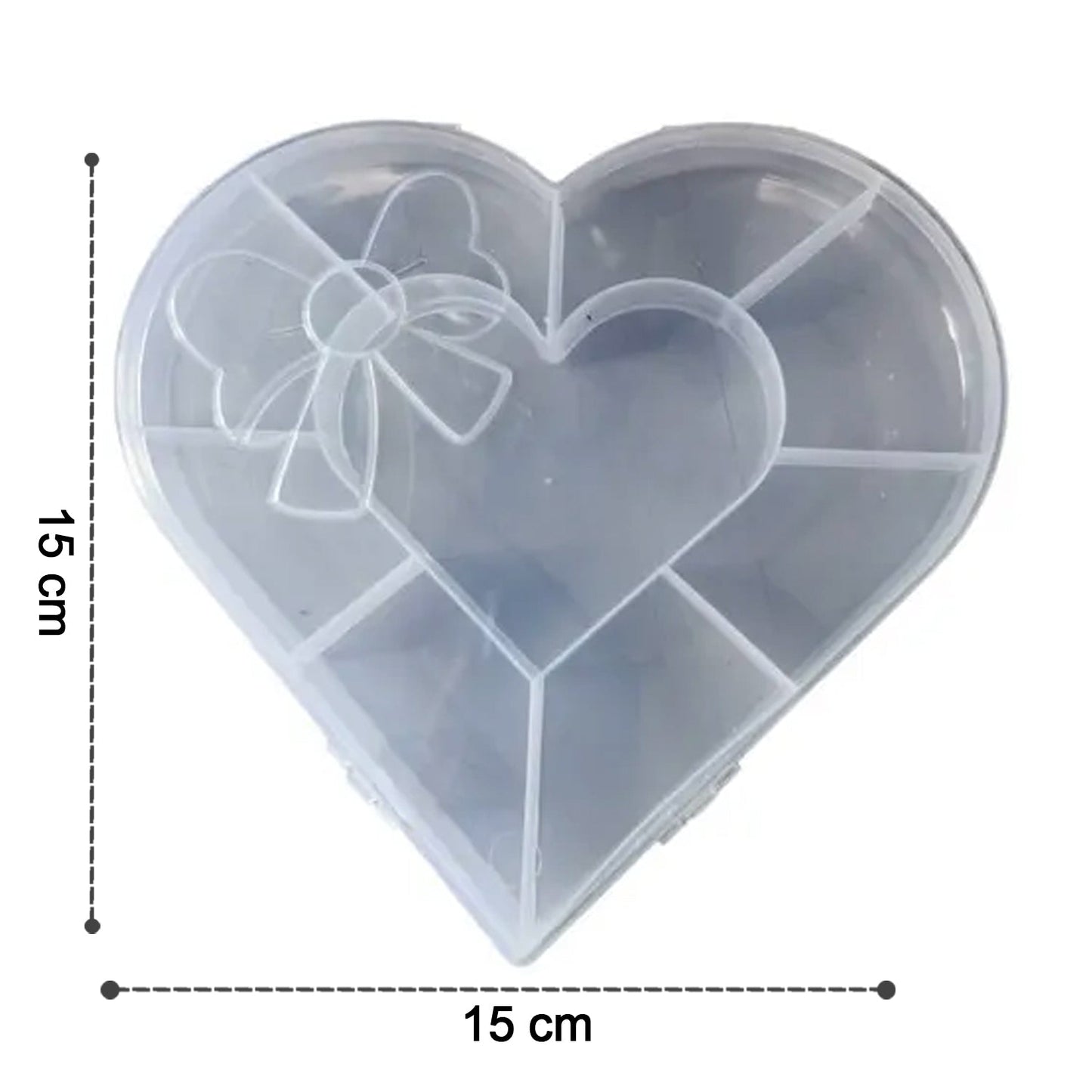 Adjustable Heart-Shaped Plastic Bead Storage Organizer