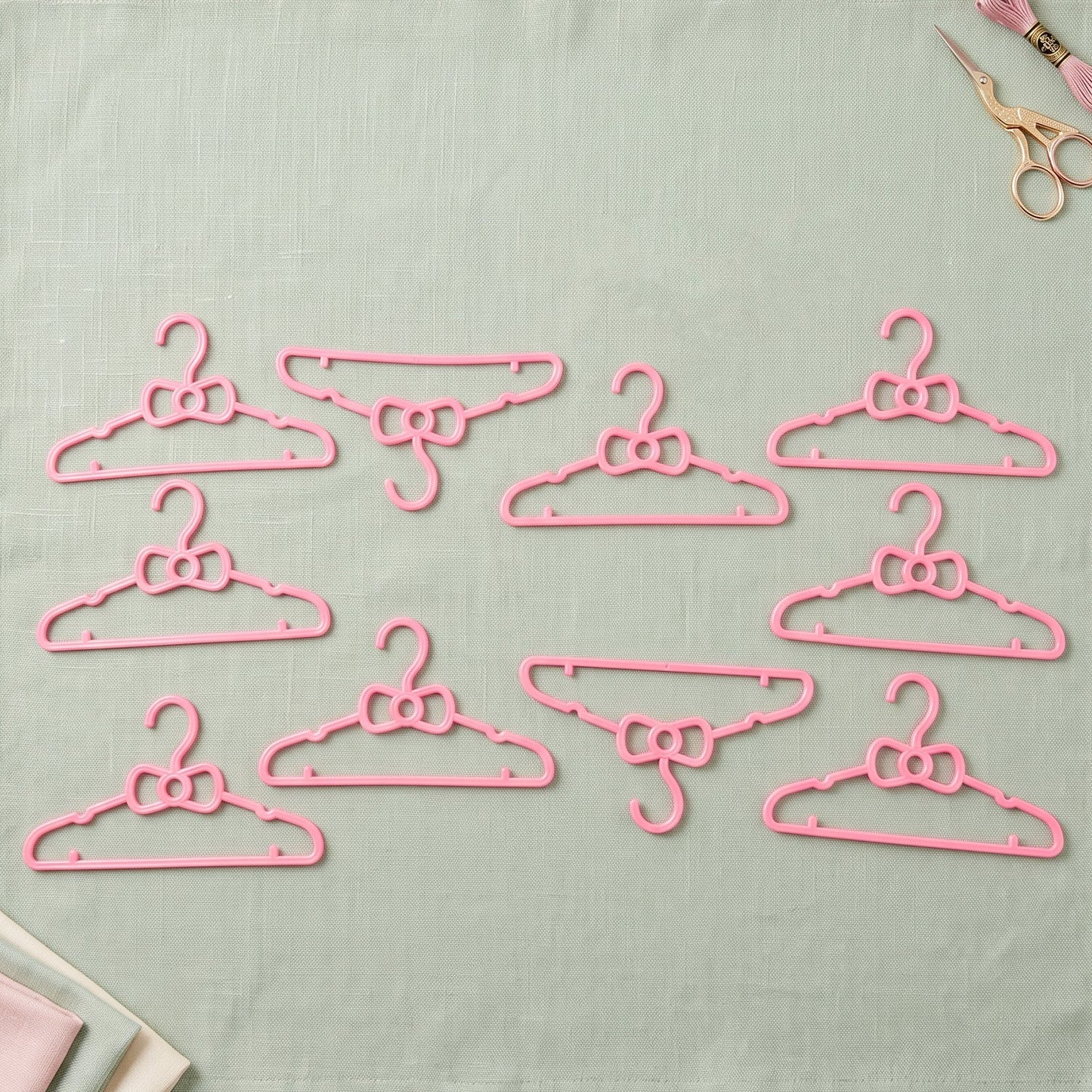 Kids Plastic Clothes Hangers Set, Cute Baby (10 Pcs Set)