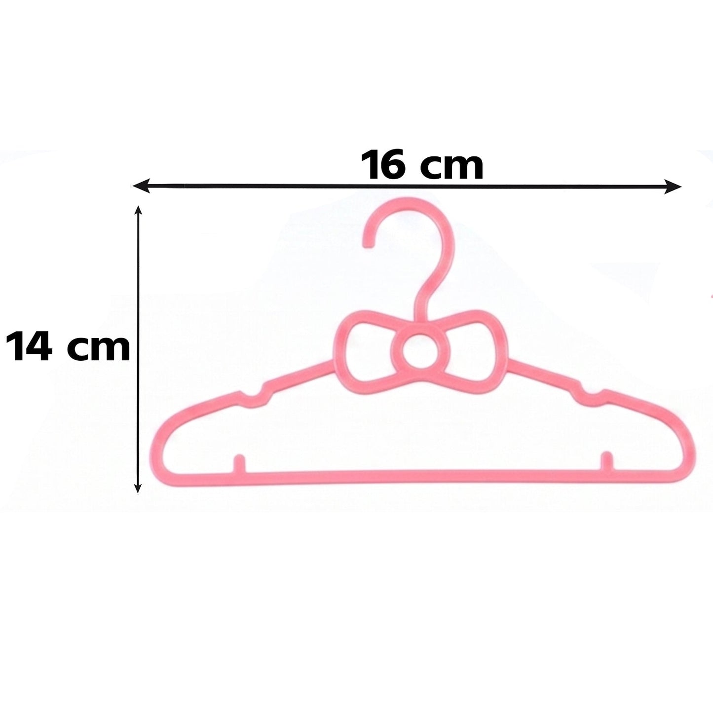 Kids Plastic Clothes Hangers Set, Cute Baby (10 Pcs Set)