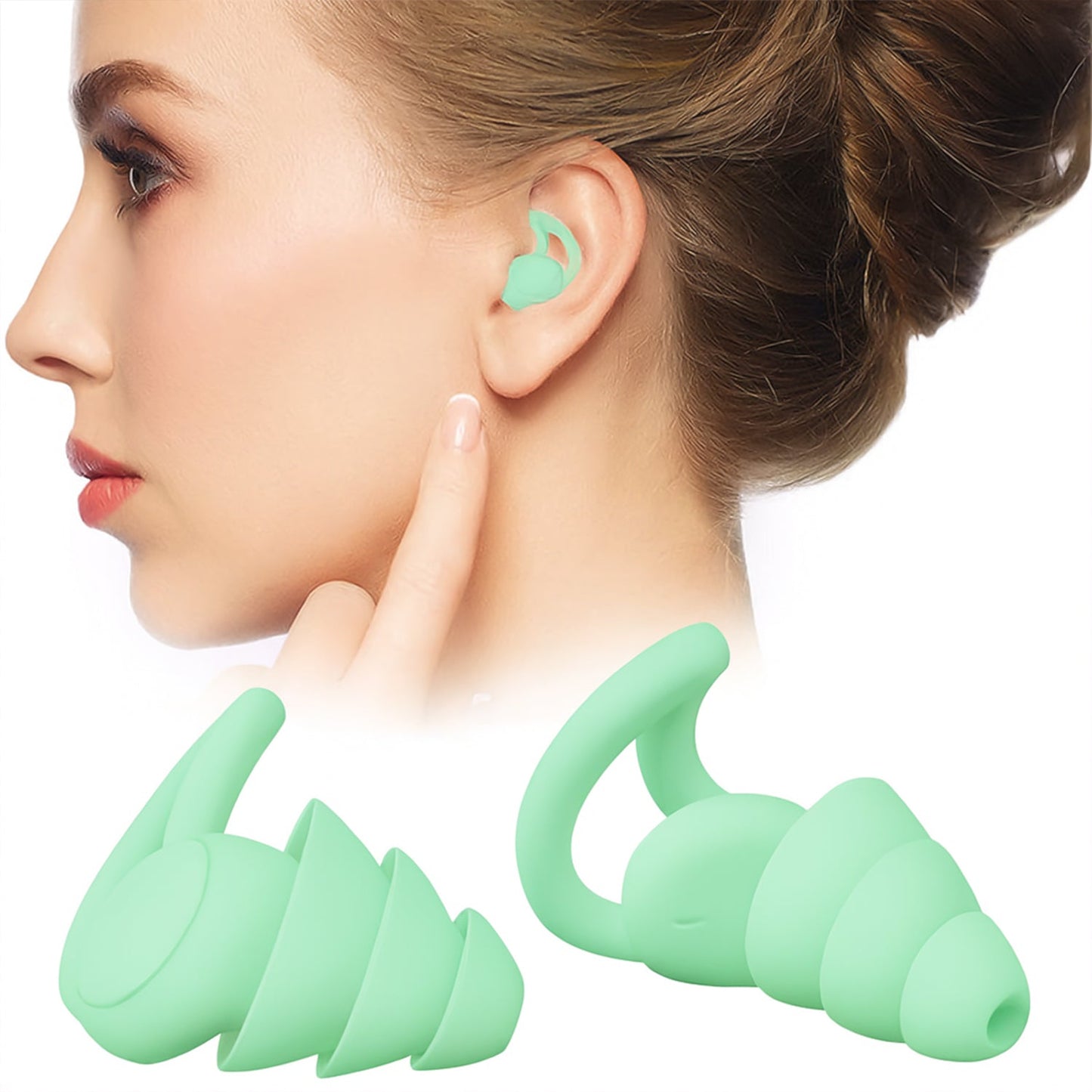 Silicone Noise Reduction Earplugs – Comfortable Triple-Layer Design