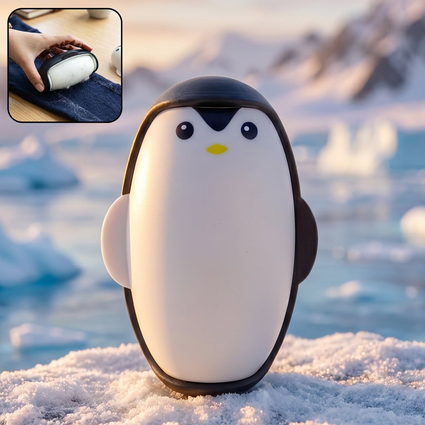 Reusable Penguin Lint Roller – Compact Cleaning Solution