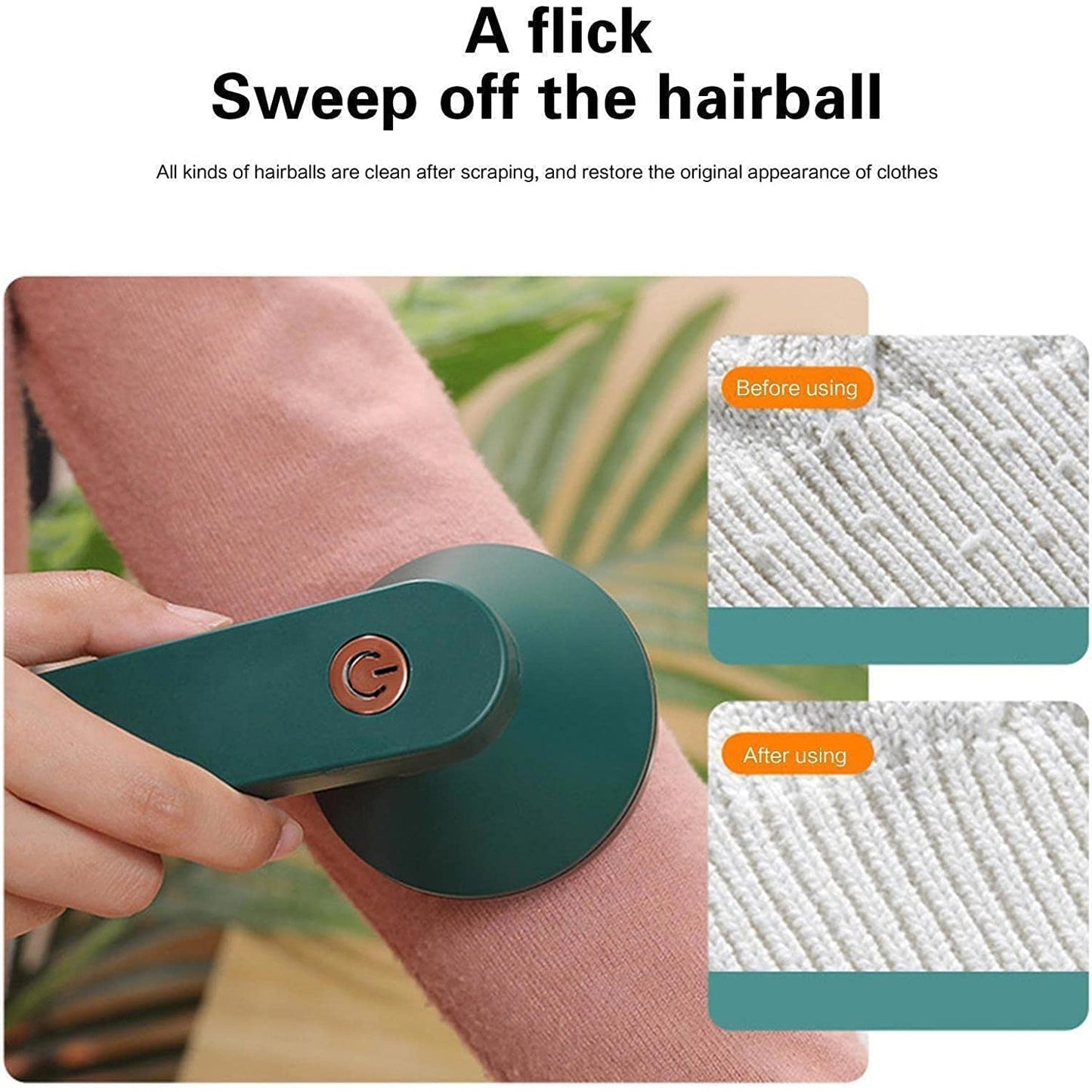 Travel-Ready Electric Lint Remover – Cordless Fabric Shaver