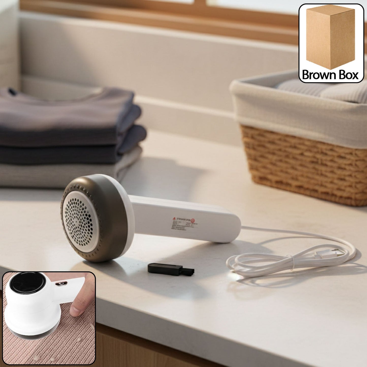 Rechargeable Fabric Lint Remover – Gentle & Efficient