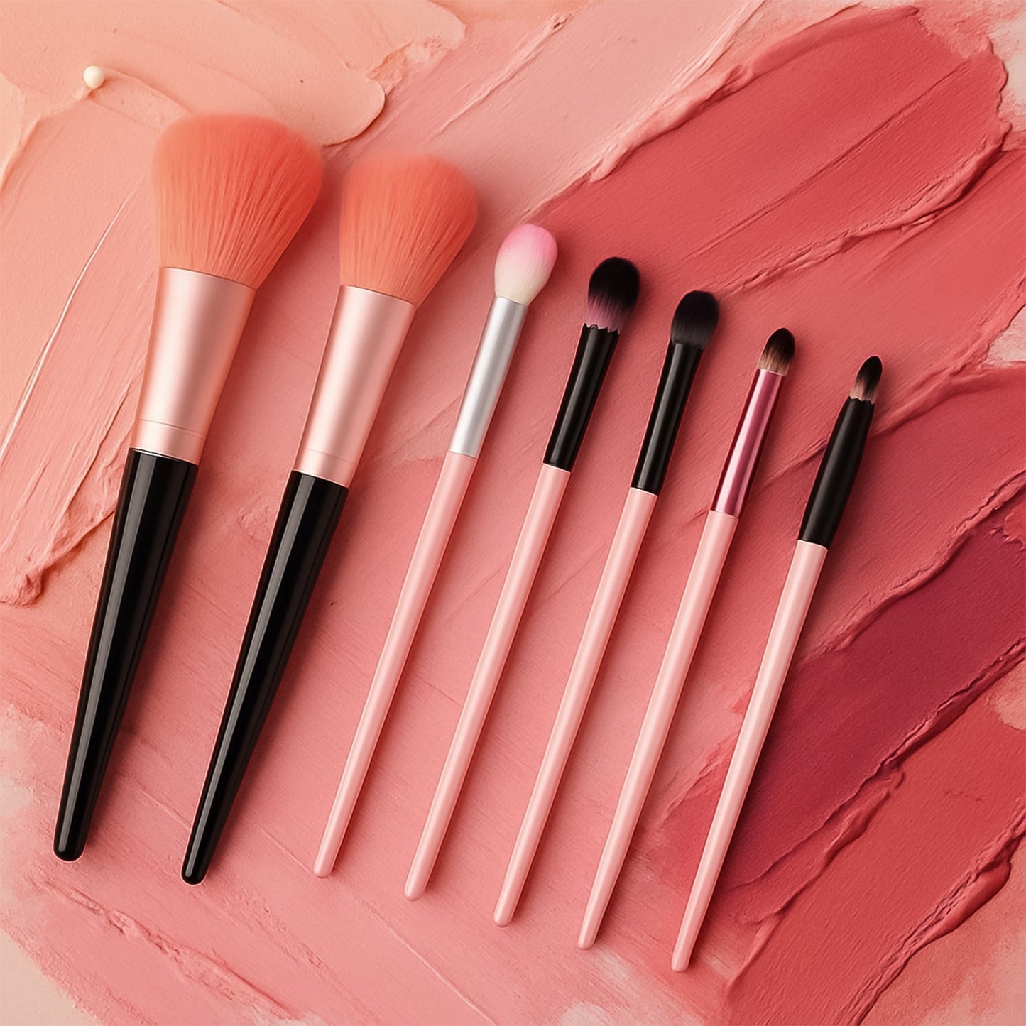 Professional Soft Makeup Brush Set – 7-Pc with Travel Pouch