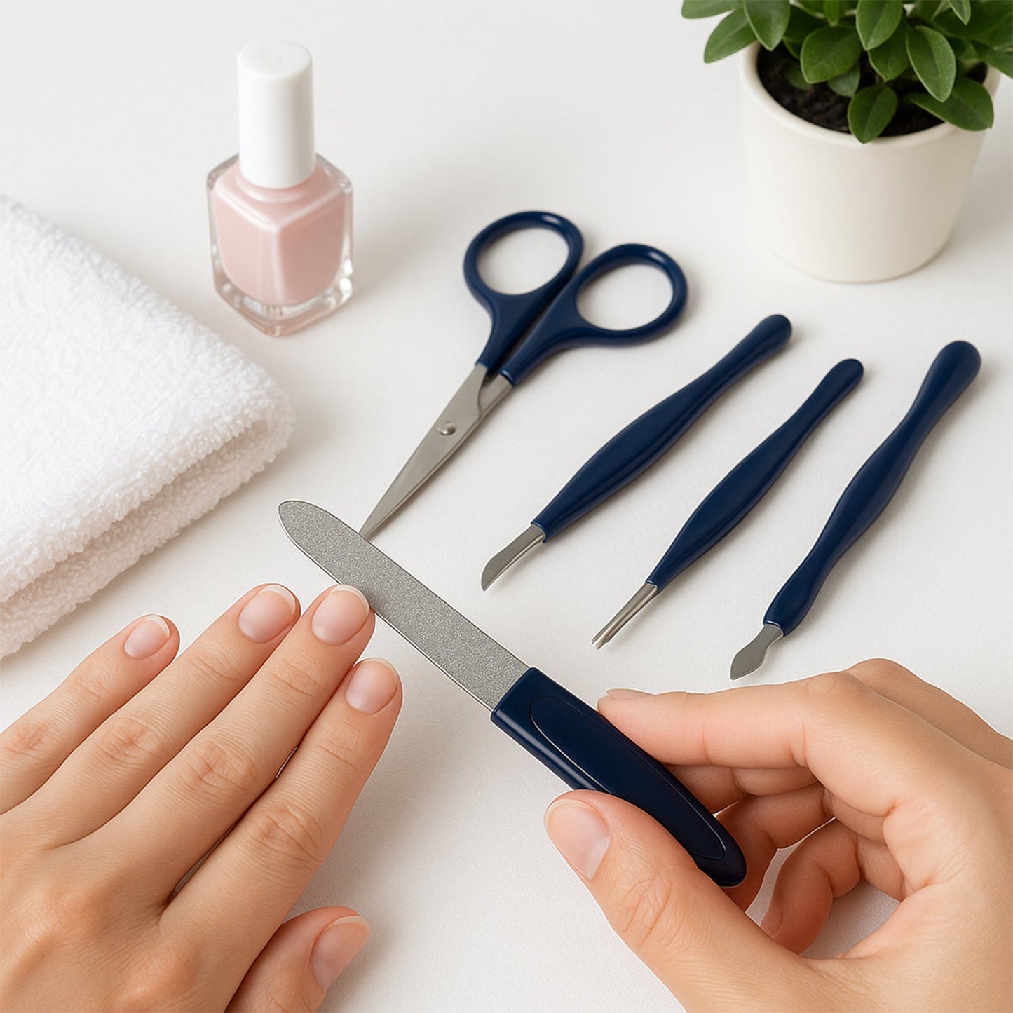 Manicure Pedicure Grooming Kit – 6 Powerful Nail Care Tools