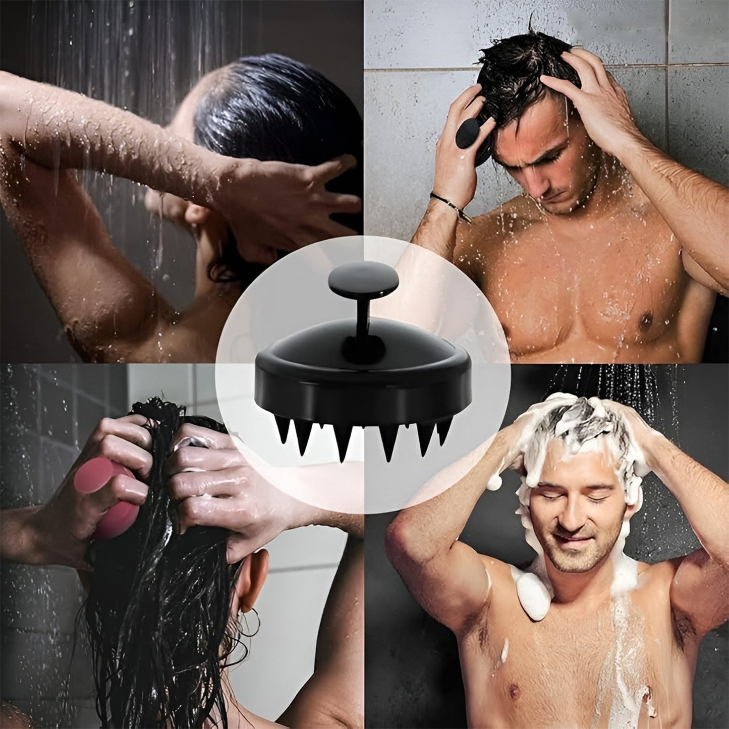 Scalp Massager Shampoo Brush – Soft Silicone Bristles for Gentle Care