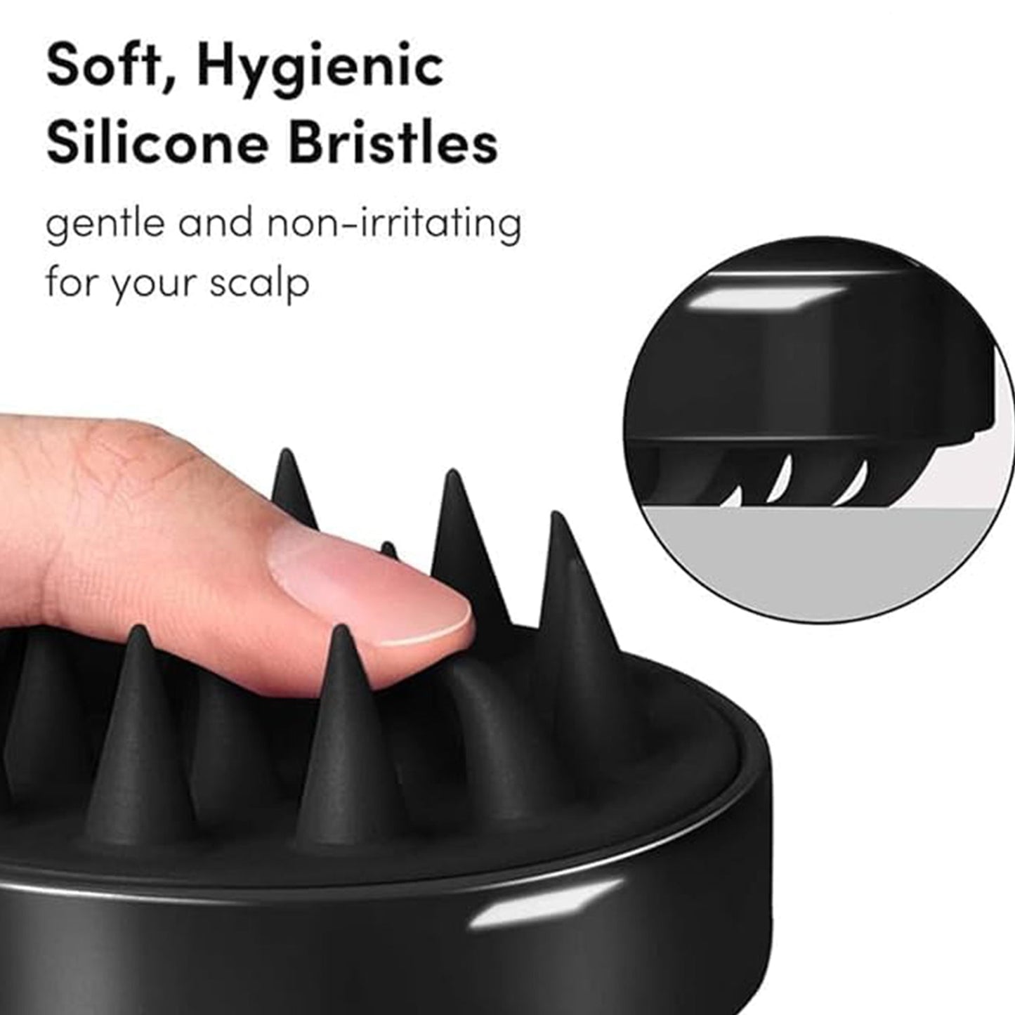 Scalp Massager Shampoo Brush – Soft Silicone Bristles for Gentle Care