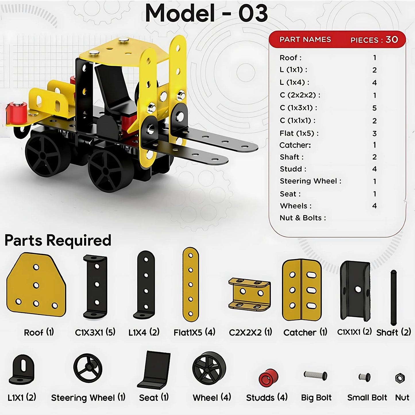 Box of Mecha Racer STEM Kit showing 5 mechanical models kids can build