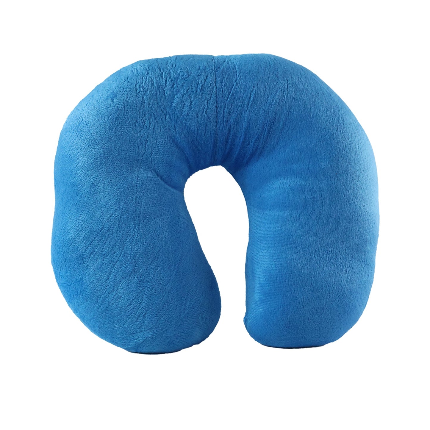 U Shaped Soft Neck Pillow Blue Travel Pillow Head Neck Support (1 Pc)
