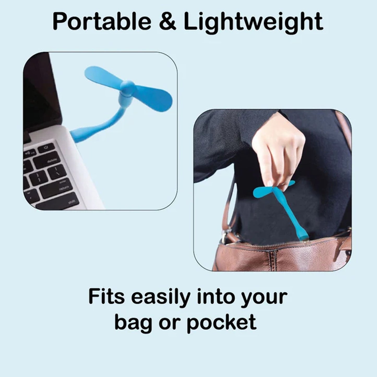 Portable USB Mini Fan – Compact & Adjustable for Personal Cooling