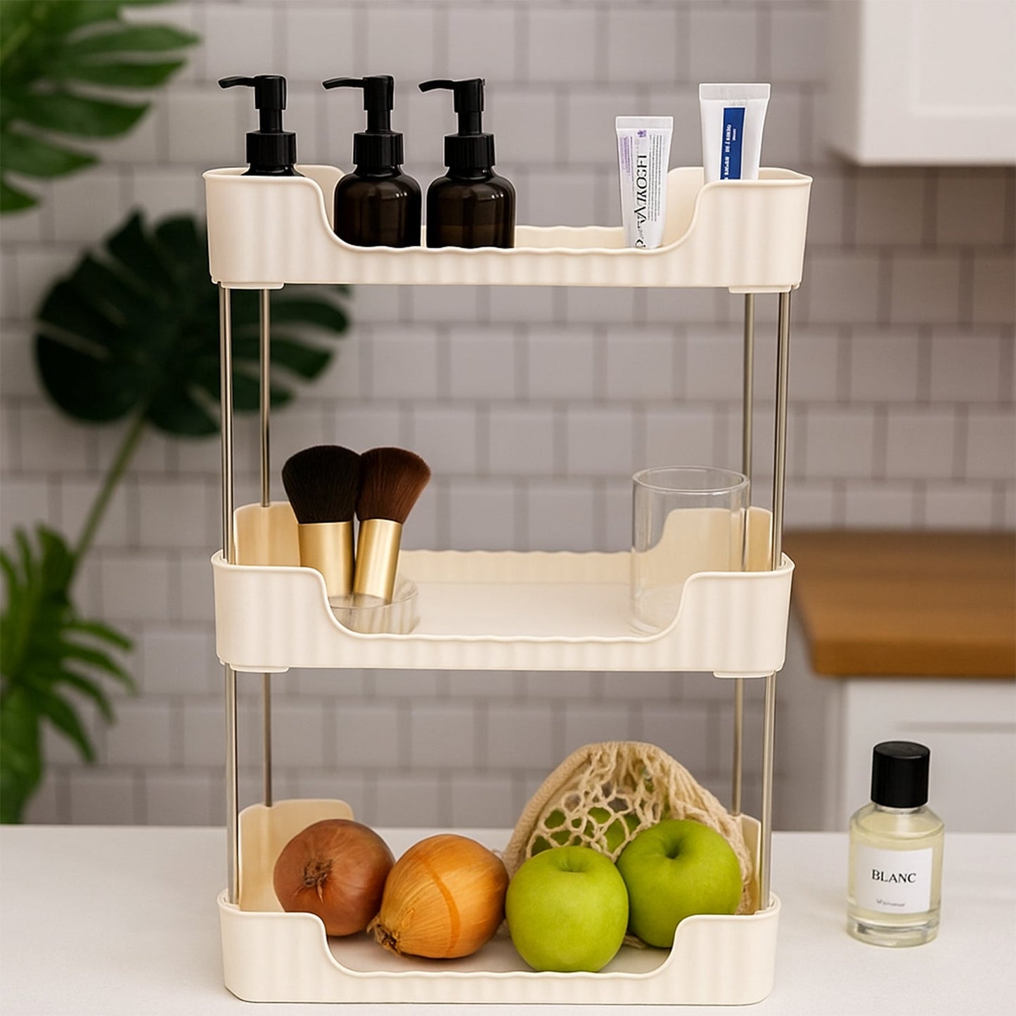 Stay Organized 3-Tier Storage Organizer Rack – Compact